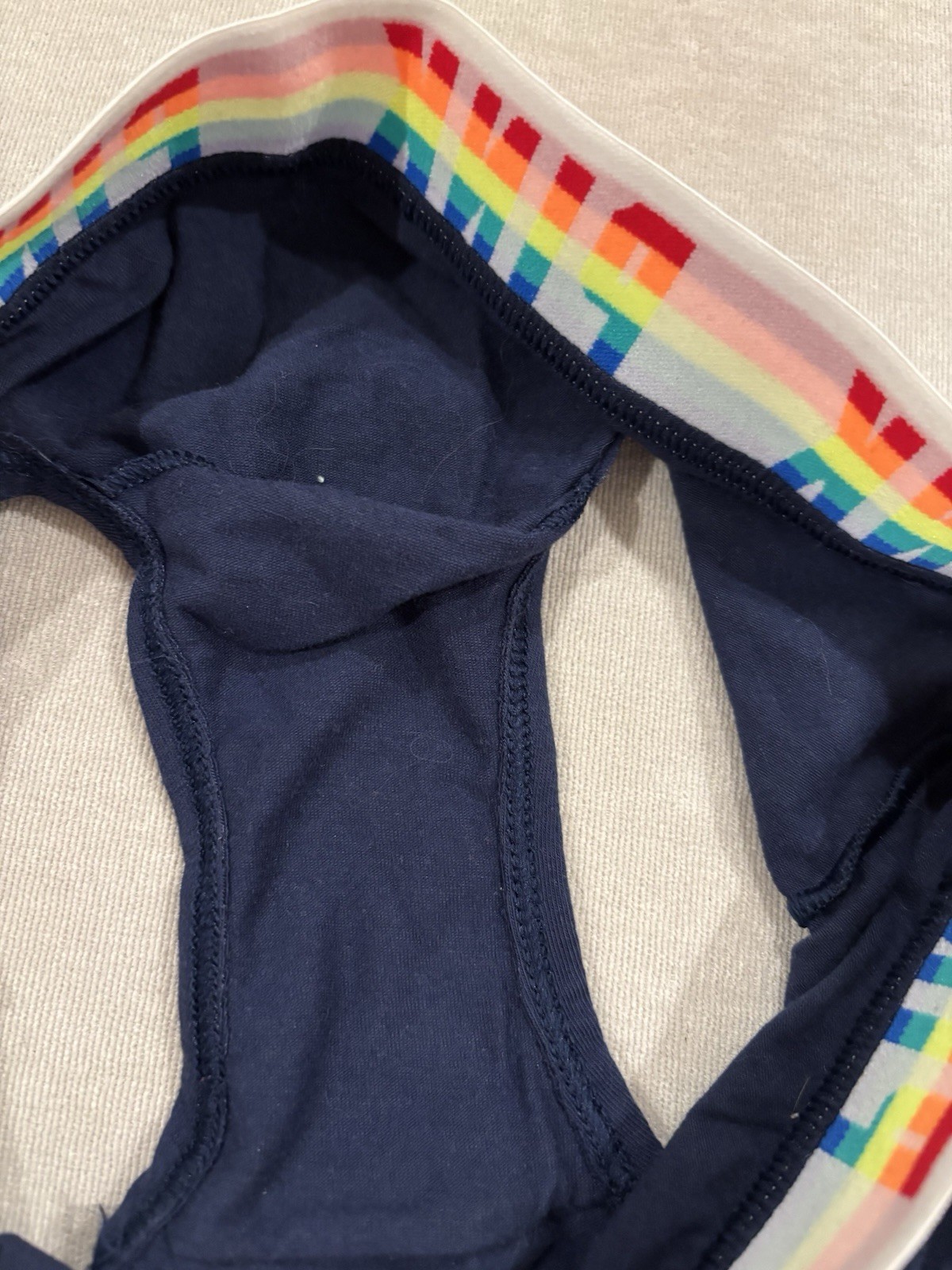 Victoria’s Secret PINK Logo Bikini Hipster Rainbow Pride Panties Women Sz M