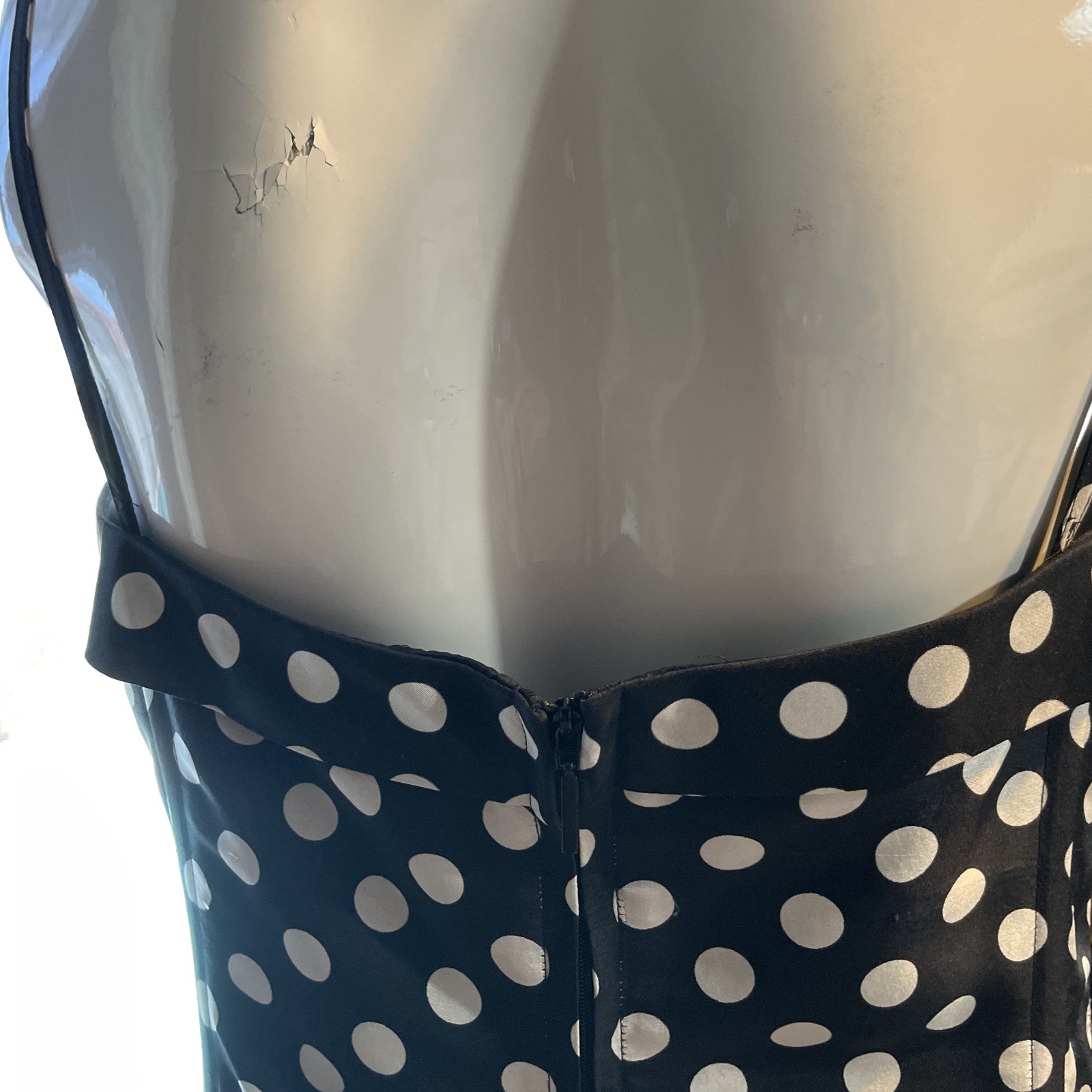 Vintage Silkland Blouse Top BlackWhite 100% Silk Tank Spaghetti Strap SzM
