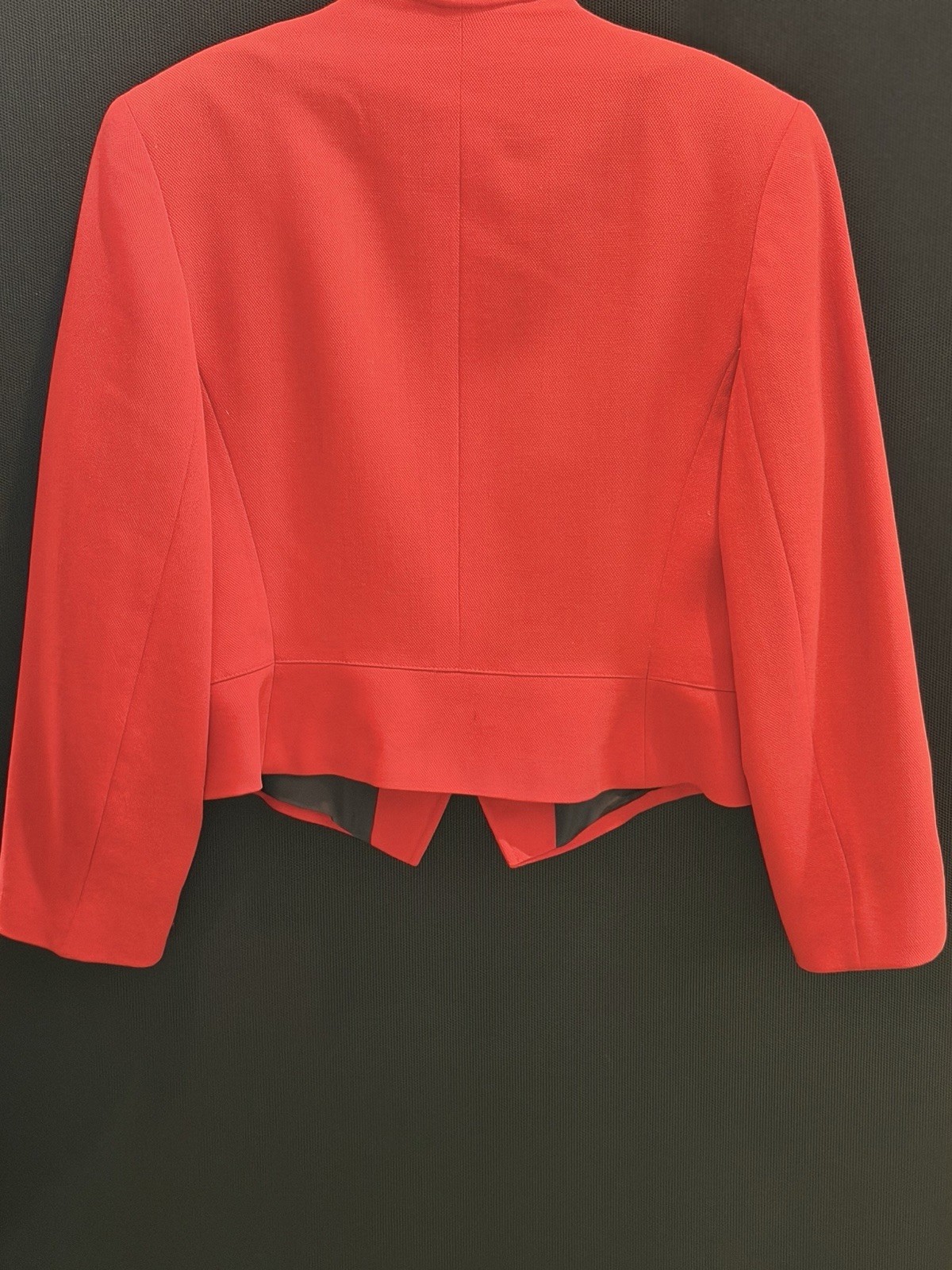 🔥Vintage Valentino Miss V Red Wool Skirt Suit Set Cropped Jacket Italy IT 48