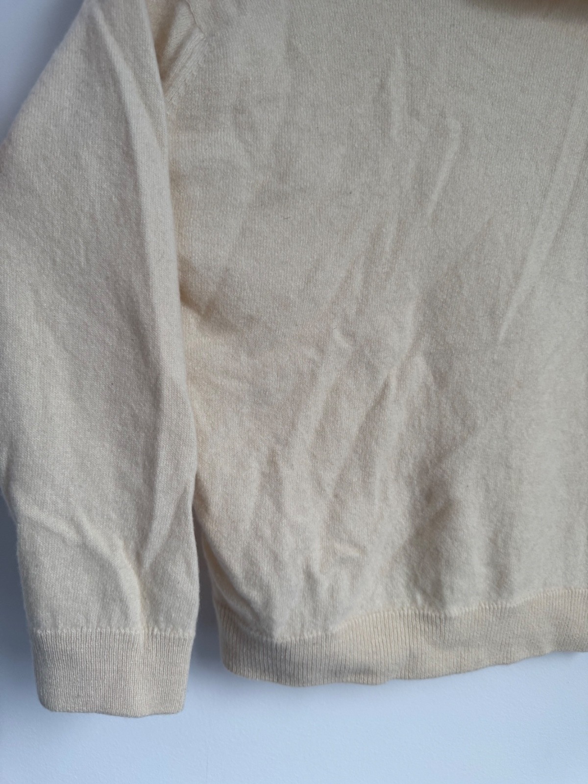 VTG 50s Dalton 100% Pure Imported Cashmere Sweater Womens S Cream Buttons