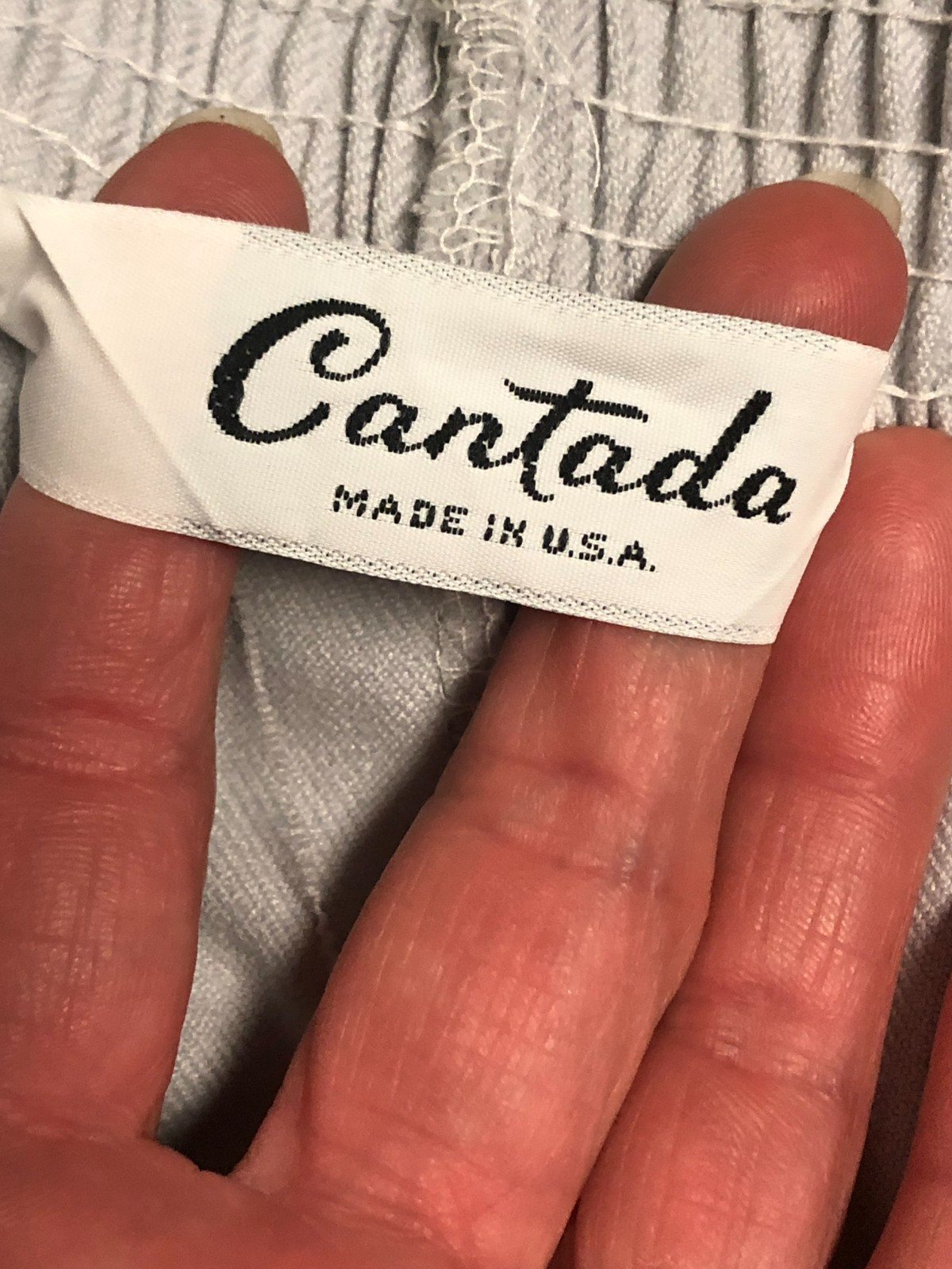 Vintage 70s Cantada Gray Polyester Pants Size 25″-28″ Waist x 28″ Inseam