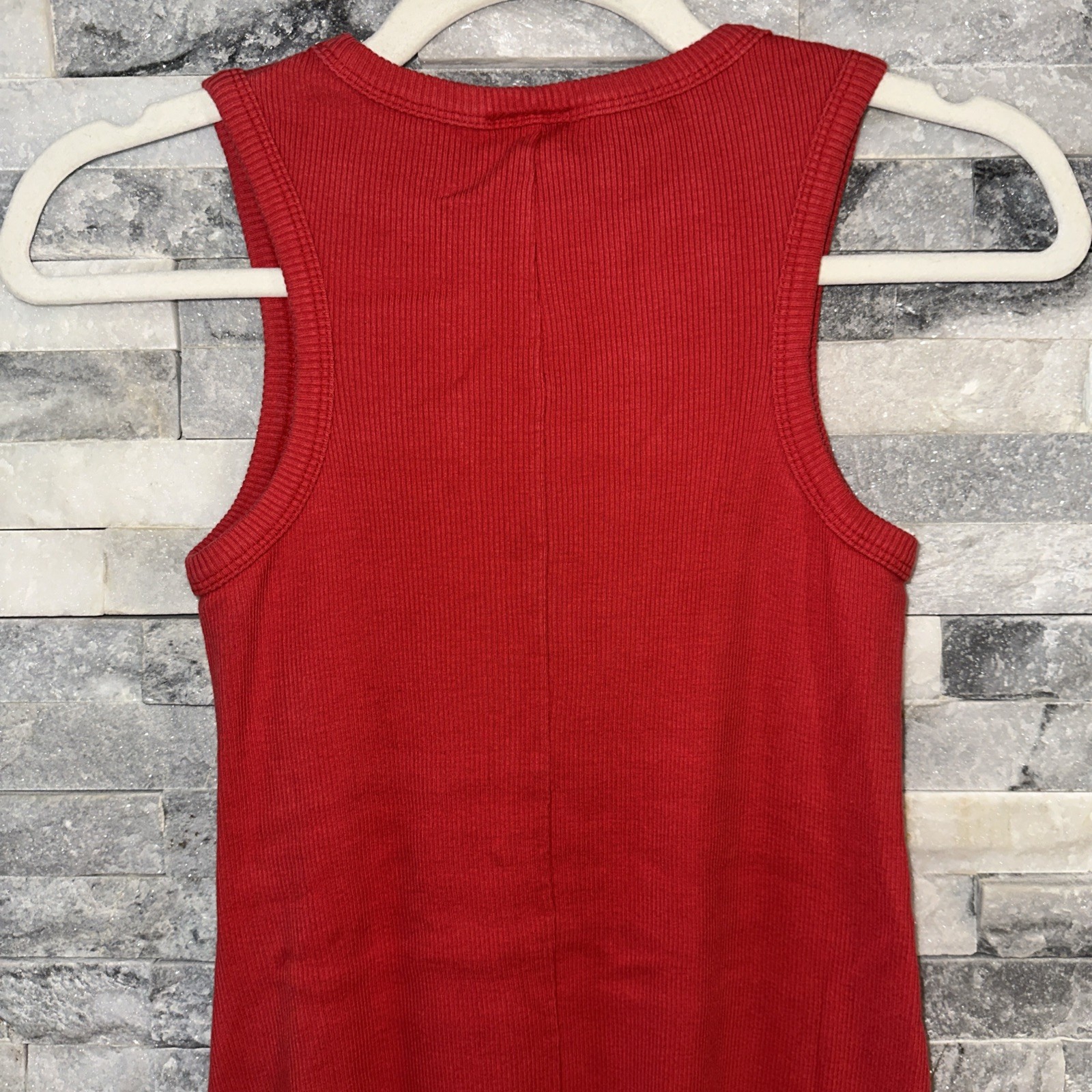 Vintage Moda International Red Ribbed Fit And Flare 90s Y2K Dress XS Ex Small