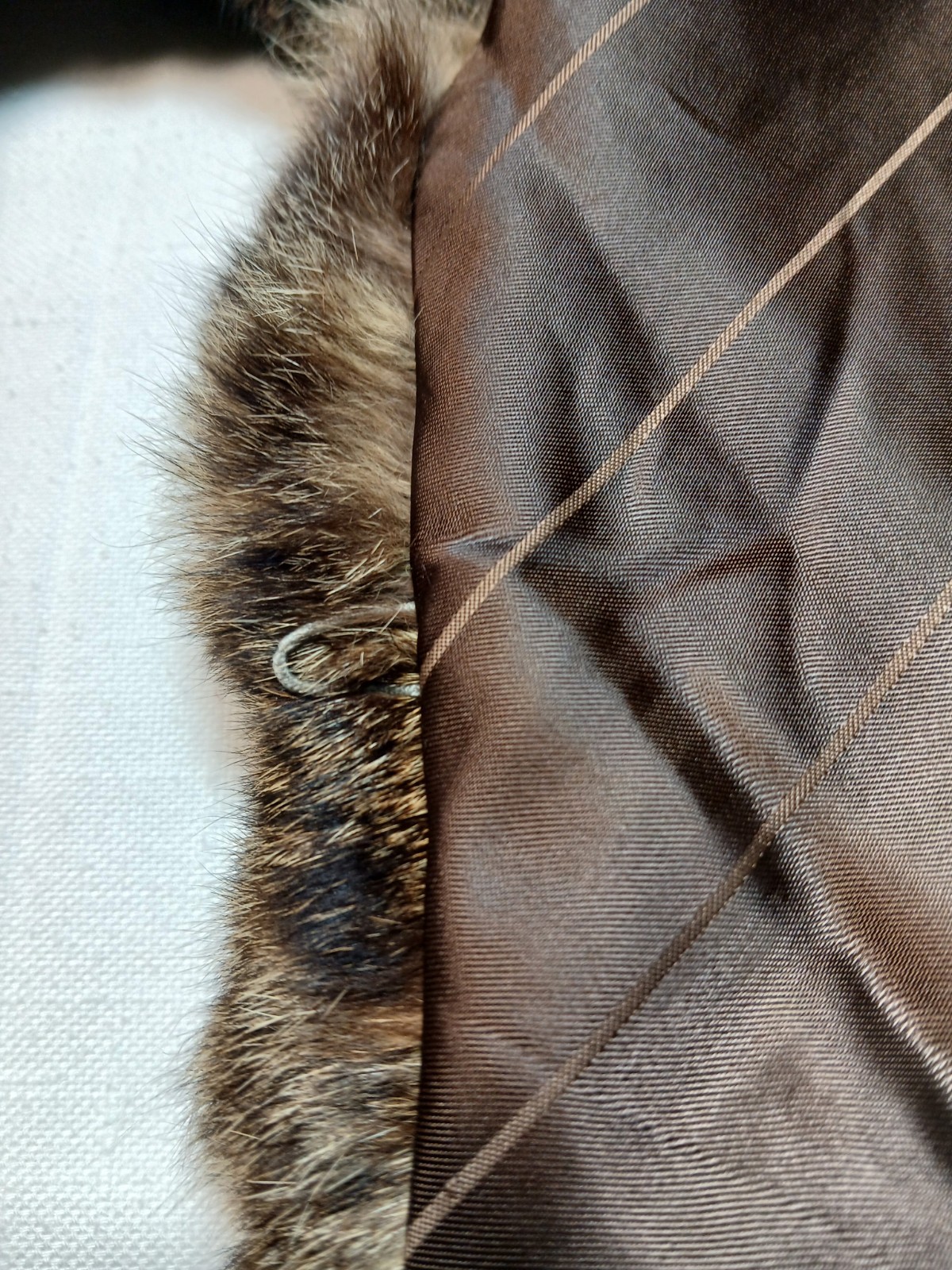 Vintage Real Fur Detachable Coat Collar Stole – Brown Black Raccoon Bobcat,…
