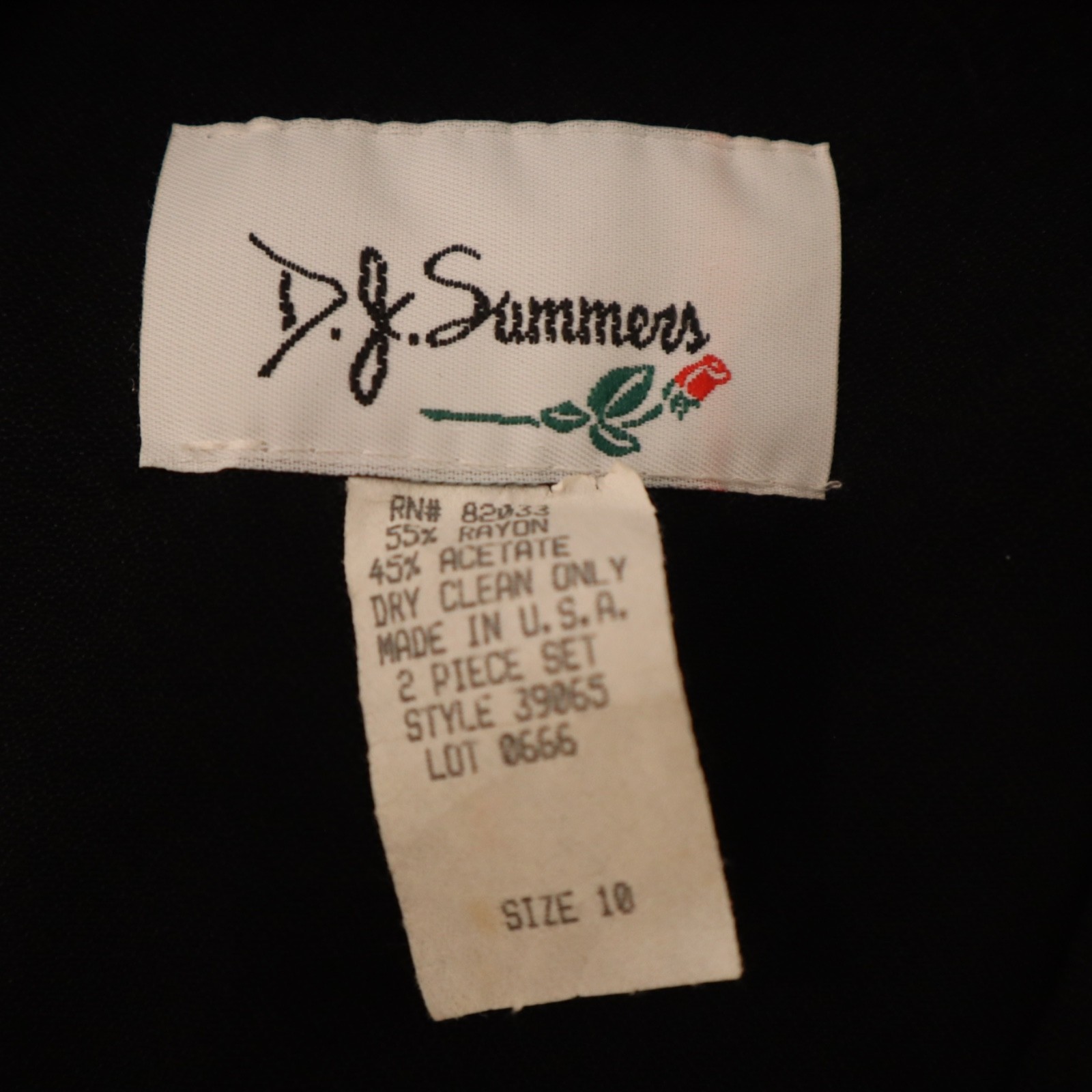 Vintage DJ Summers Top Embroidered Floral Ivory Short Sleeve 80s Women’s Medium