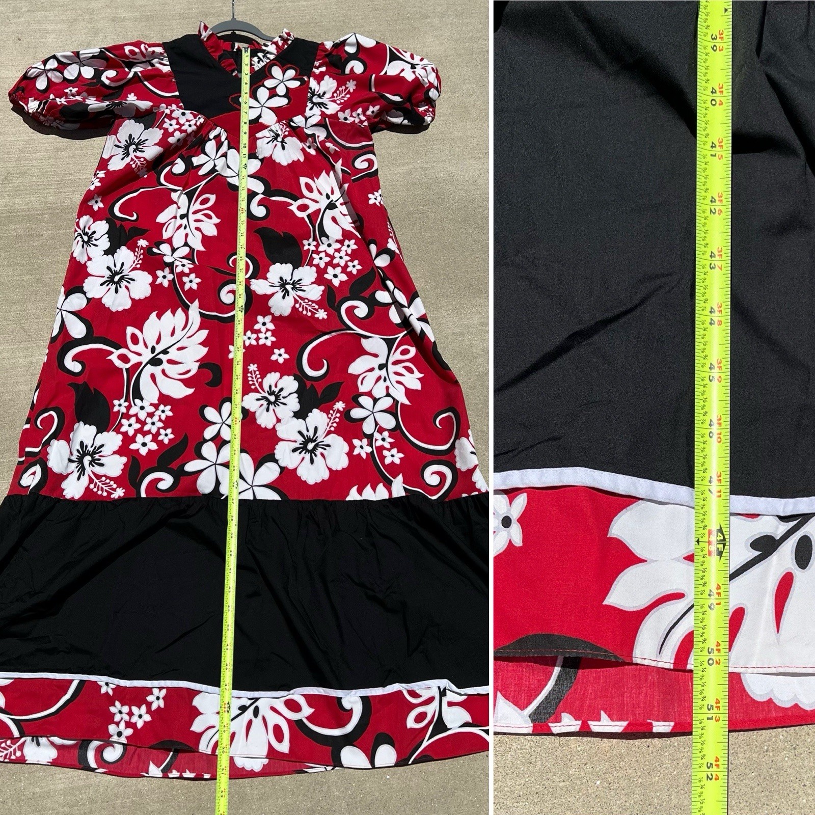 Carol Bennett Hawaii Muu Muu Inspired Dress Hawaiian Tiki Aloha L Vintage