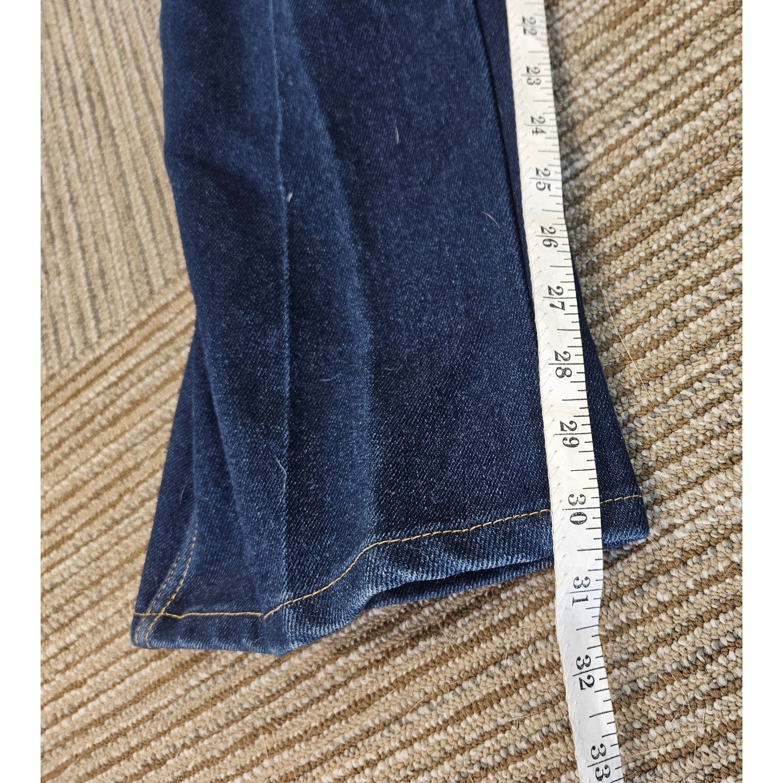 Vintage 70s U-R-Free High Waisted Wide Leg Dark Wash Made in USA Women size 14
