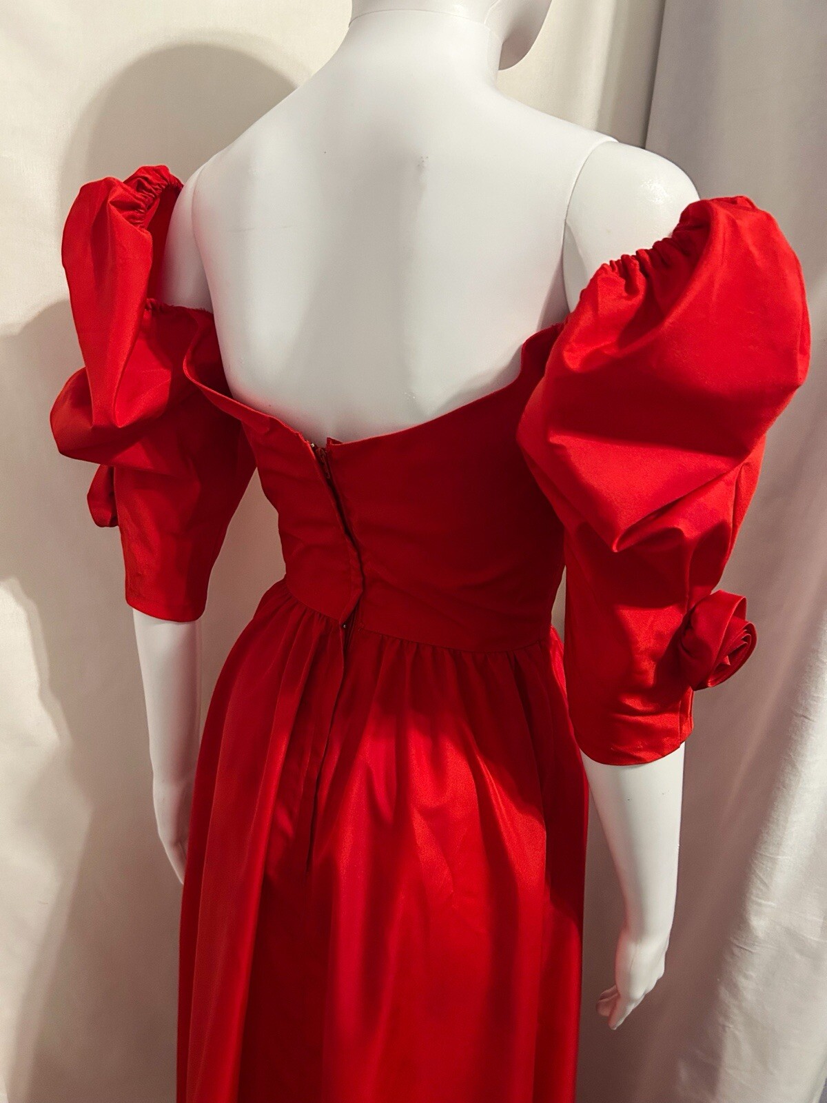 Rare Vintage Sz 4 Red Dress Elegant Romantic Whimsigoth Dark Gothic Vampire Ball