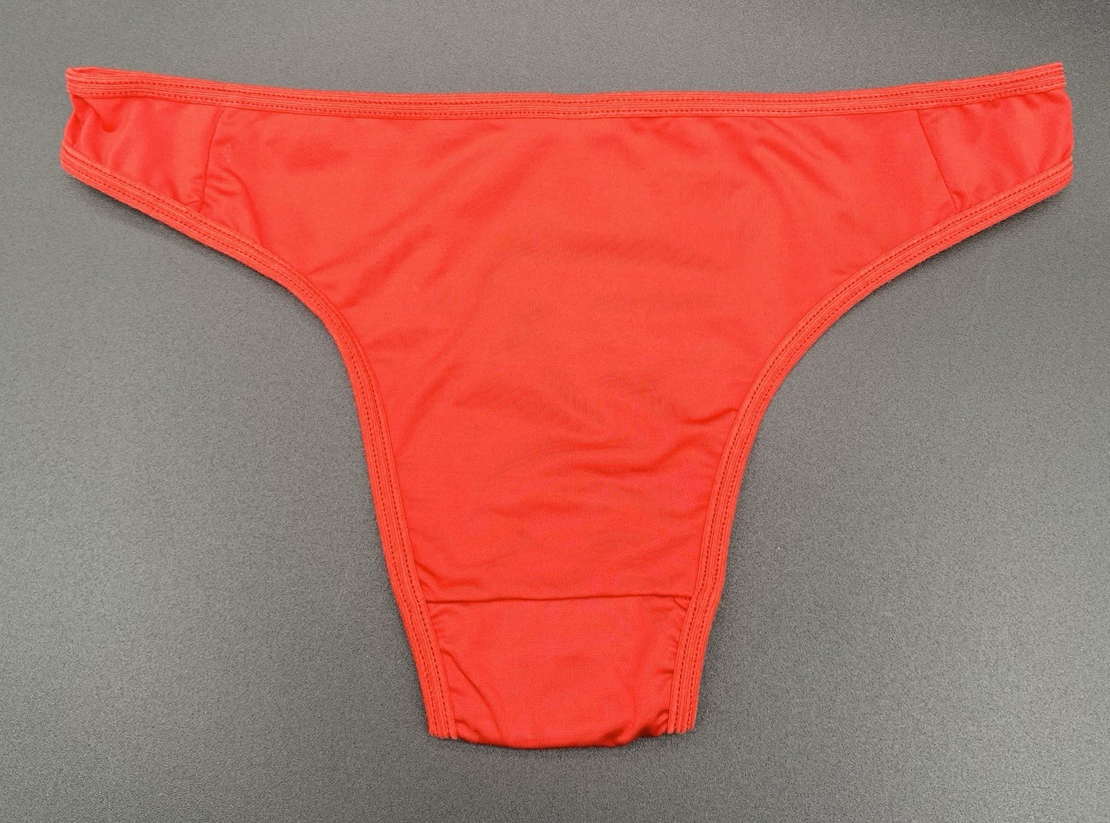 VTG Red SILKY Shiny Satiny Low Rise Panties Y2K Donna Bella Brazil Bikini SM Med
