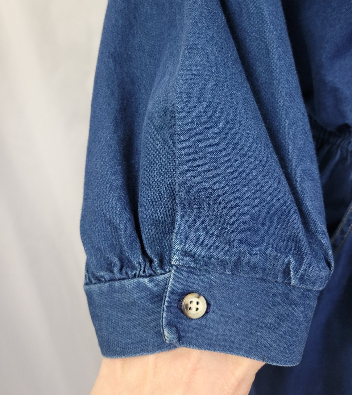 Vintage Kay Brandon for H & A Denim Shirt Dress w Elastic Waist Size M/L?
