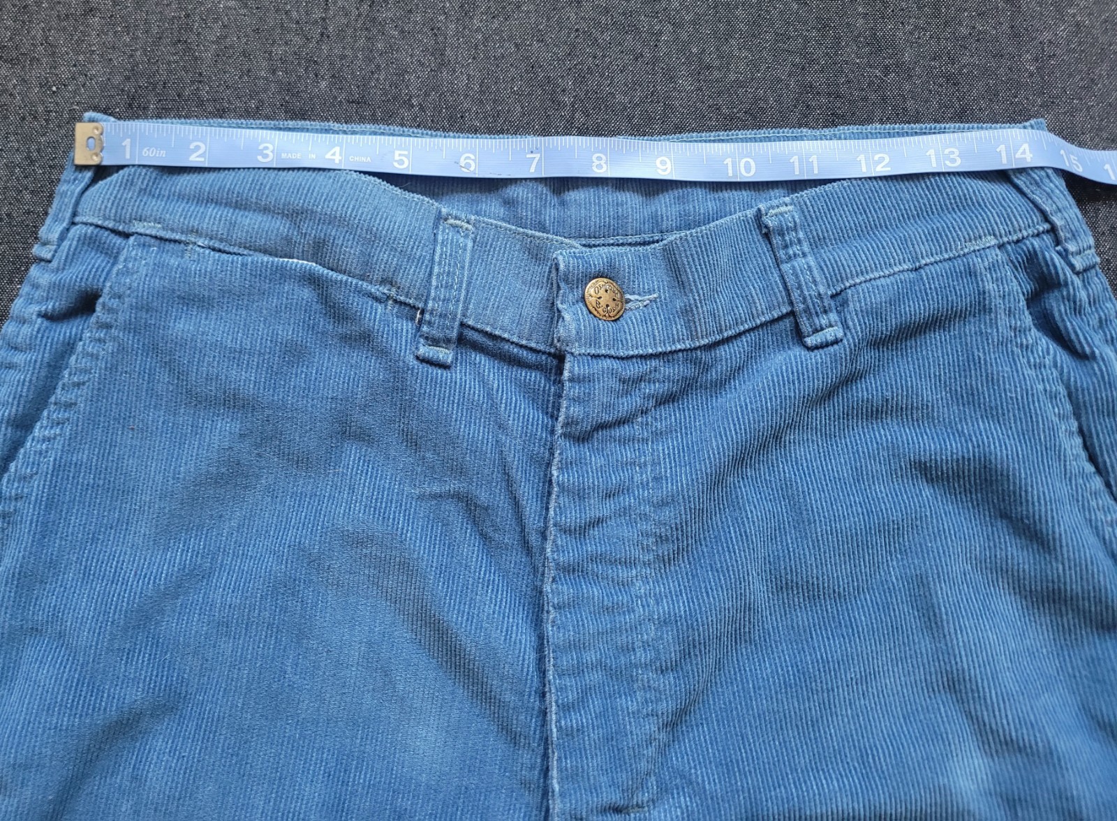 Vintage 80s 90s Oshkosh Bgosh Blue Corduroy Pants Slacks Carpenter 30×31 High