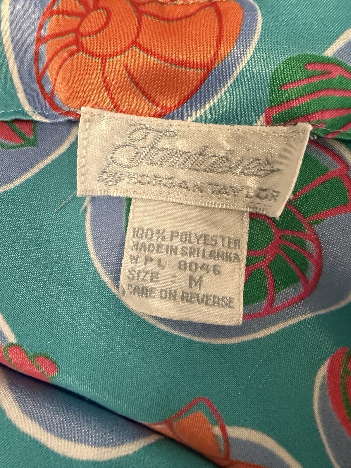 Vintage Fantasies By Morgan Taylor Satin Seashells Slip Dress Sz M