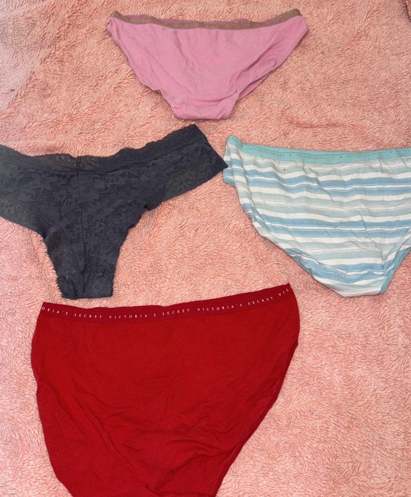 Vintage Lote 4 Pink/victoria Secrets Mic Pantis #200