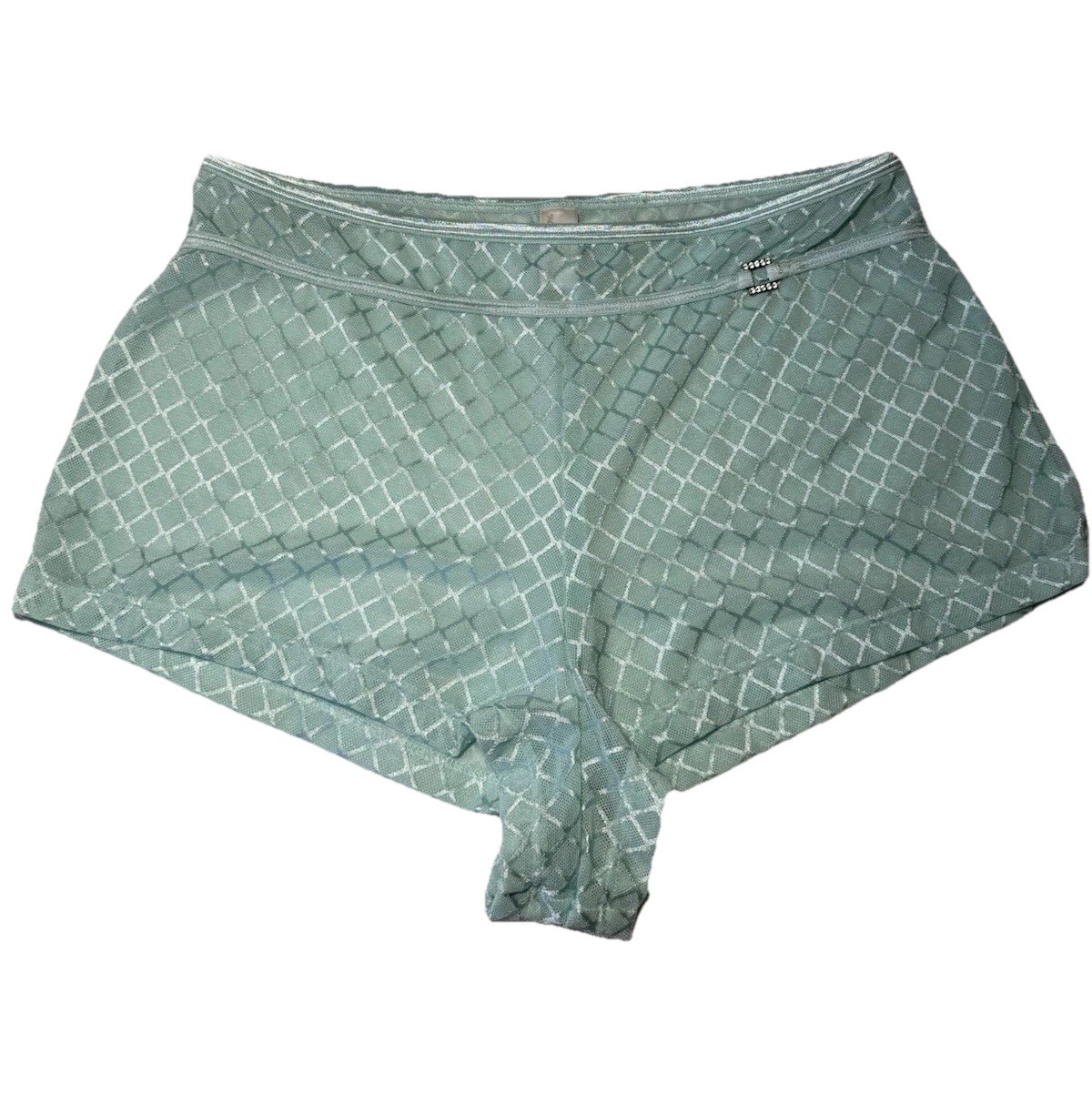 Vintage AVENUE BODY Lace Boyshort Panties Plus Size 14/16 Curvy Y2K Aqua RARE
