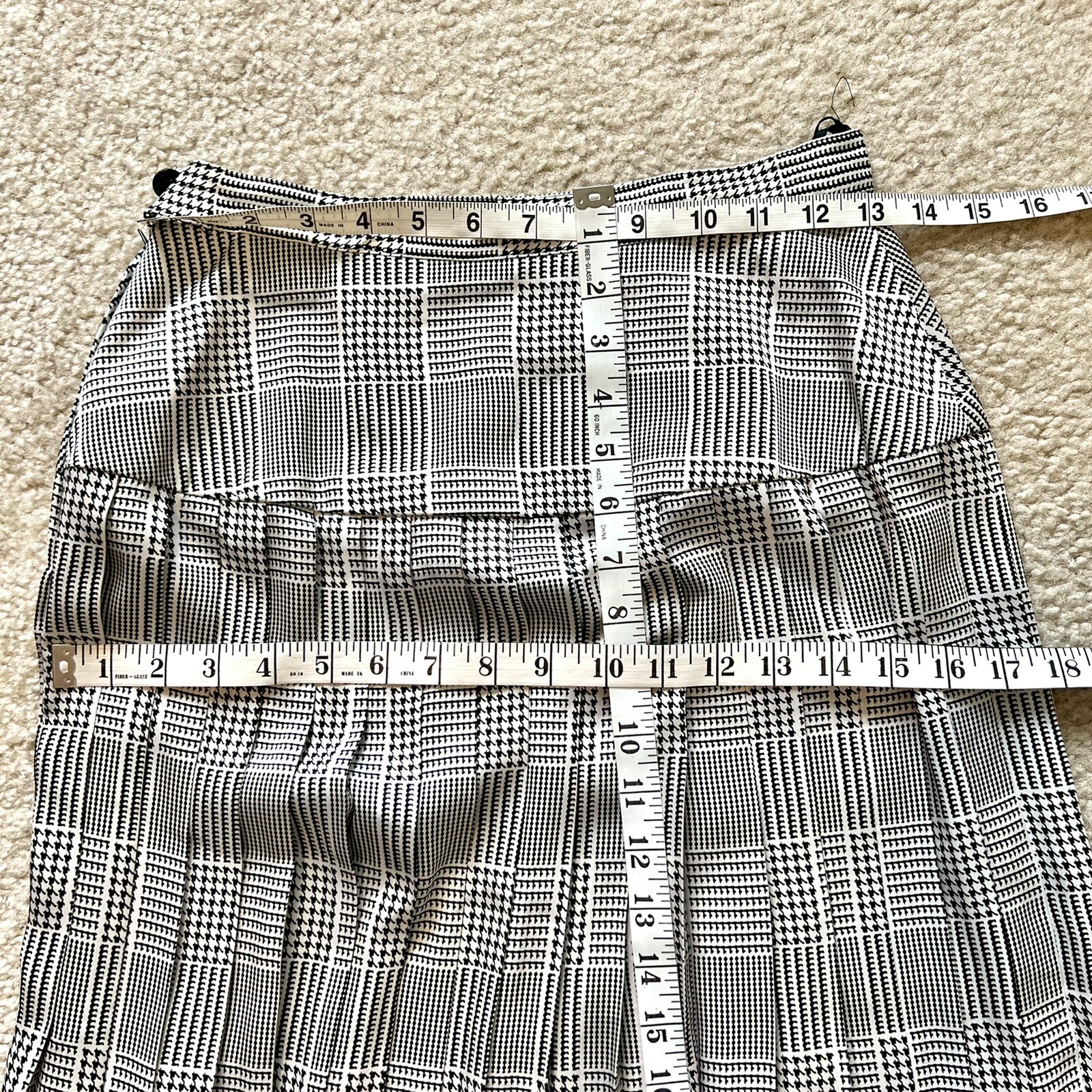 Vintage KASPER for ASL Houndstooth 2 Piece Pleated Skirt Set—SZ. 6/7