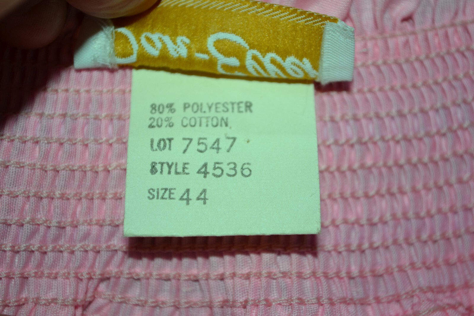 VINTAGE HOUSECOAT DAN ELLEN ROBE SZ 44 XL 1X SNAP FRONT PINK 1980’s NWOT