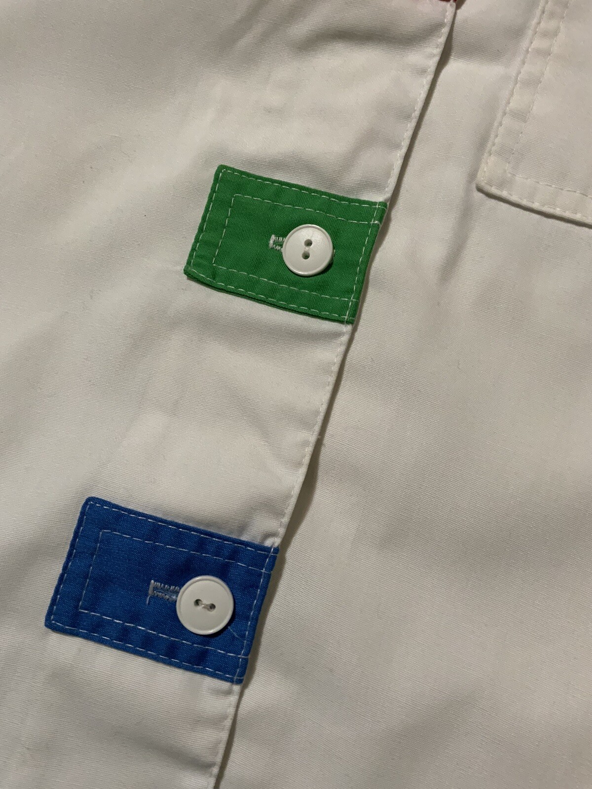 Vintage 70s 80s N.R.1 By Ned Gould Retro White Button Front S/S Shirt Sz. 6