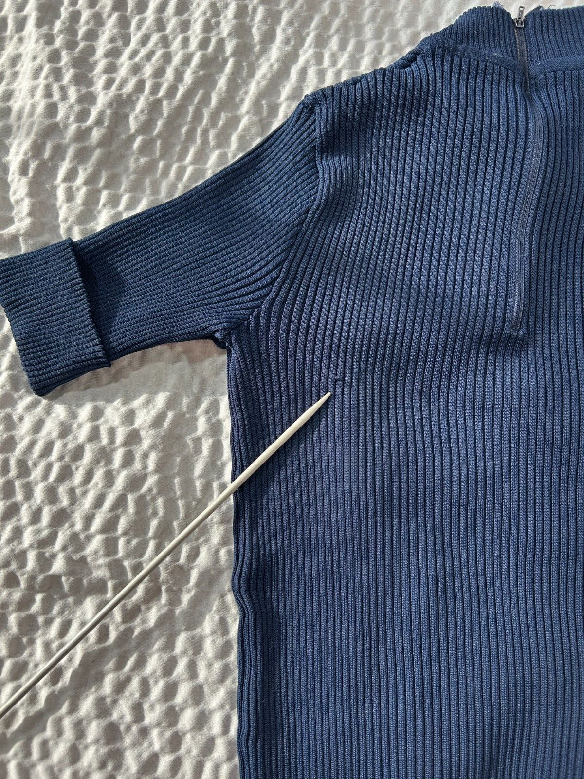 Vintage Sweater Bee by Banff Blue Striped Short Sleeve Top
