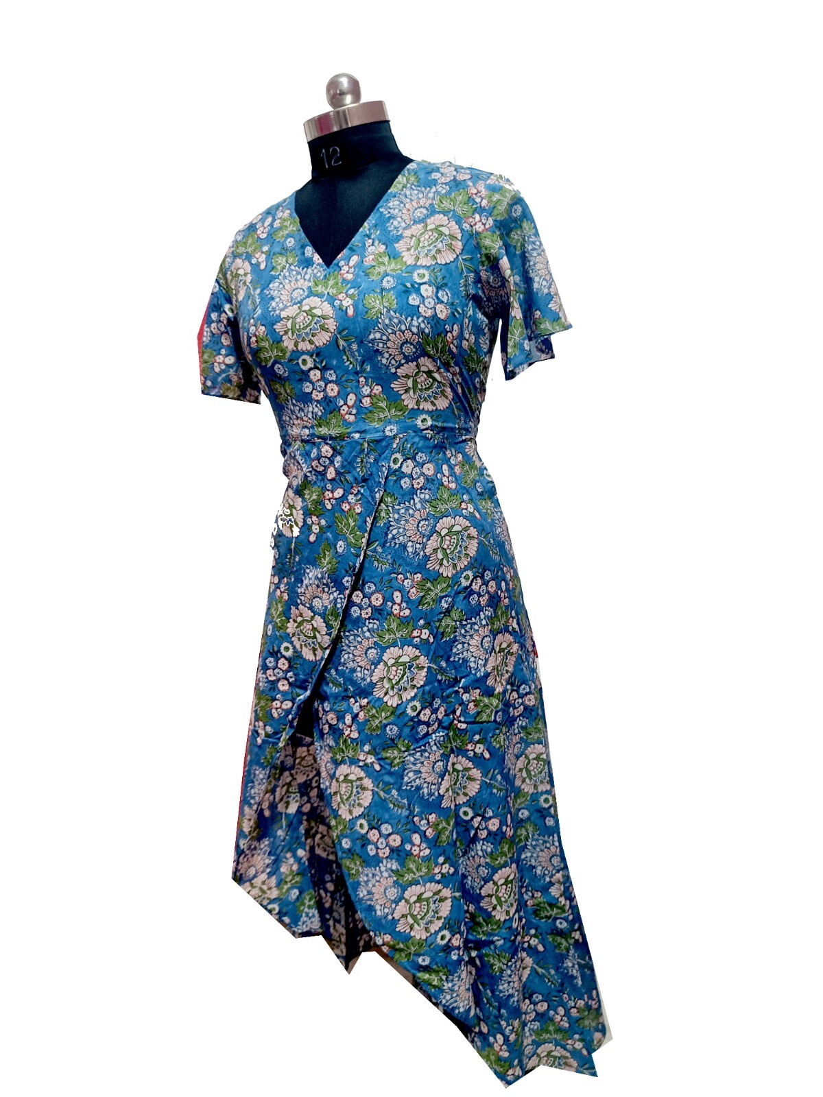 New Woman Kaftan Bathrobes Hand block floral print new Apple cut Dears AAA Fabri
