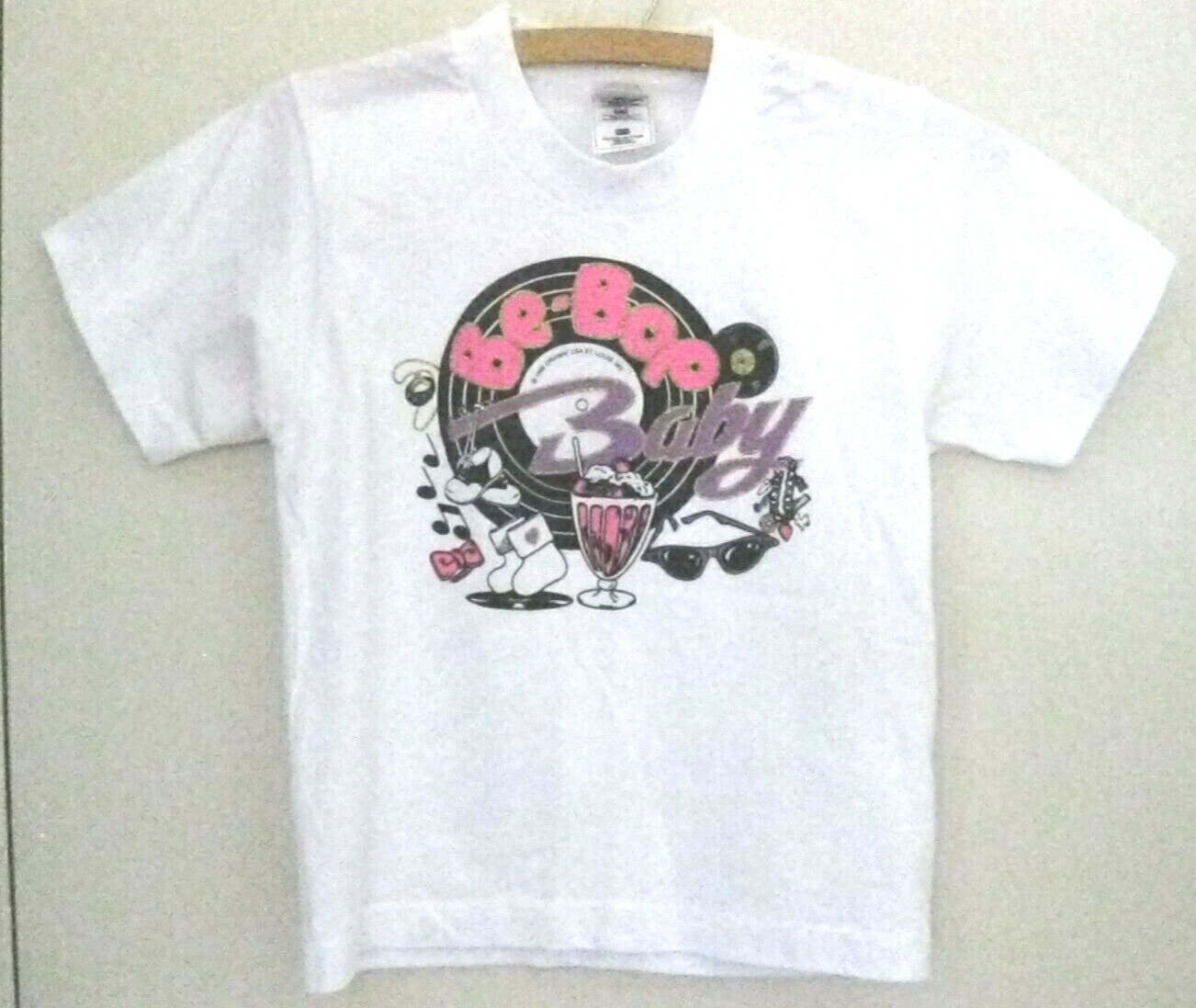 T Shirt Tee „Be Bop Baby” Cruisin USA Size 10/12 Fruit of the Loom Best Vtg