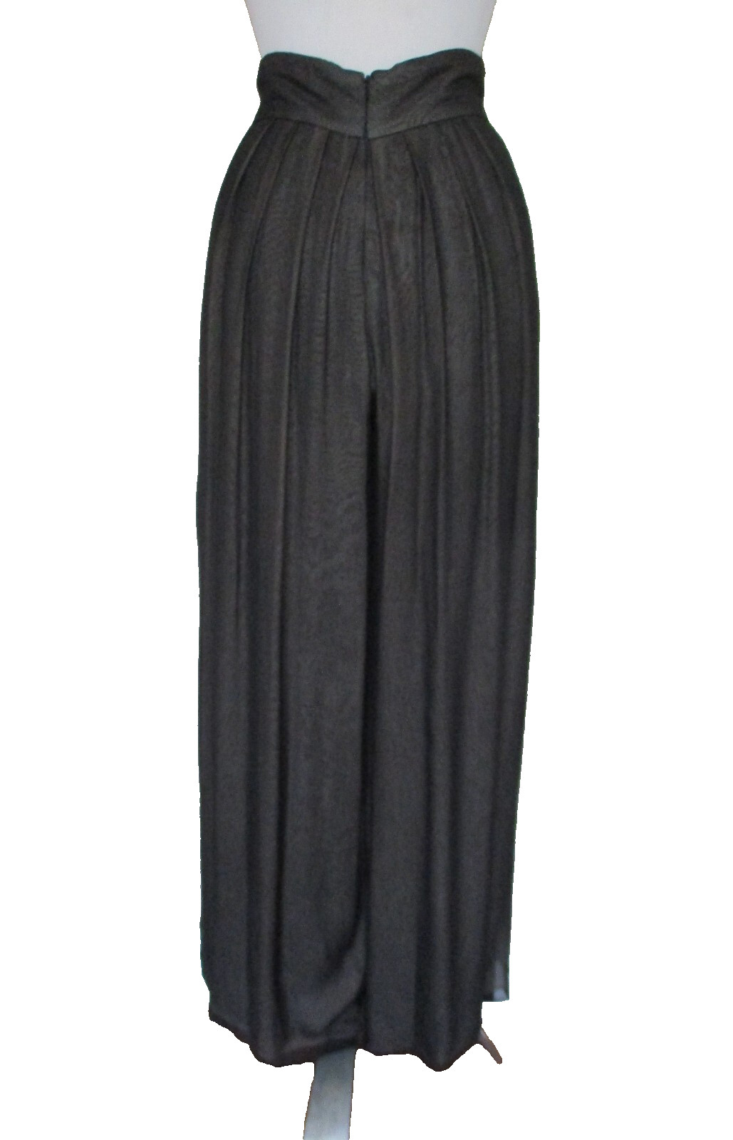 Vintage Carmen Marc Valvo Wide Leg Silk Palazzo Pant Set Lace Top 6 Women