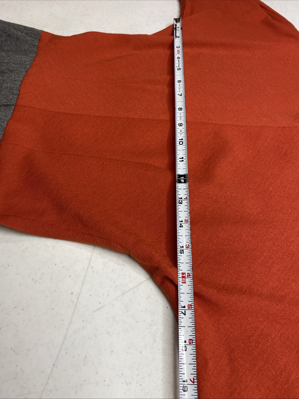 Vtg 60s Mod Marion McCoy Wool Orange Dress 3/4 Sleeve MIDI Pencil Secretary