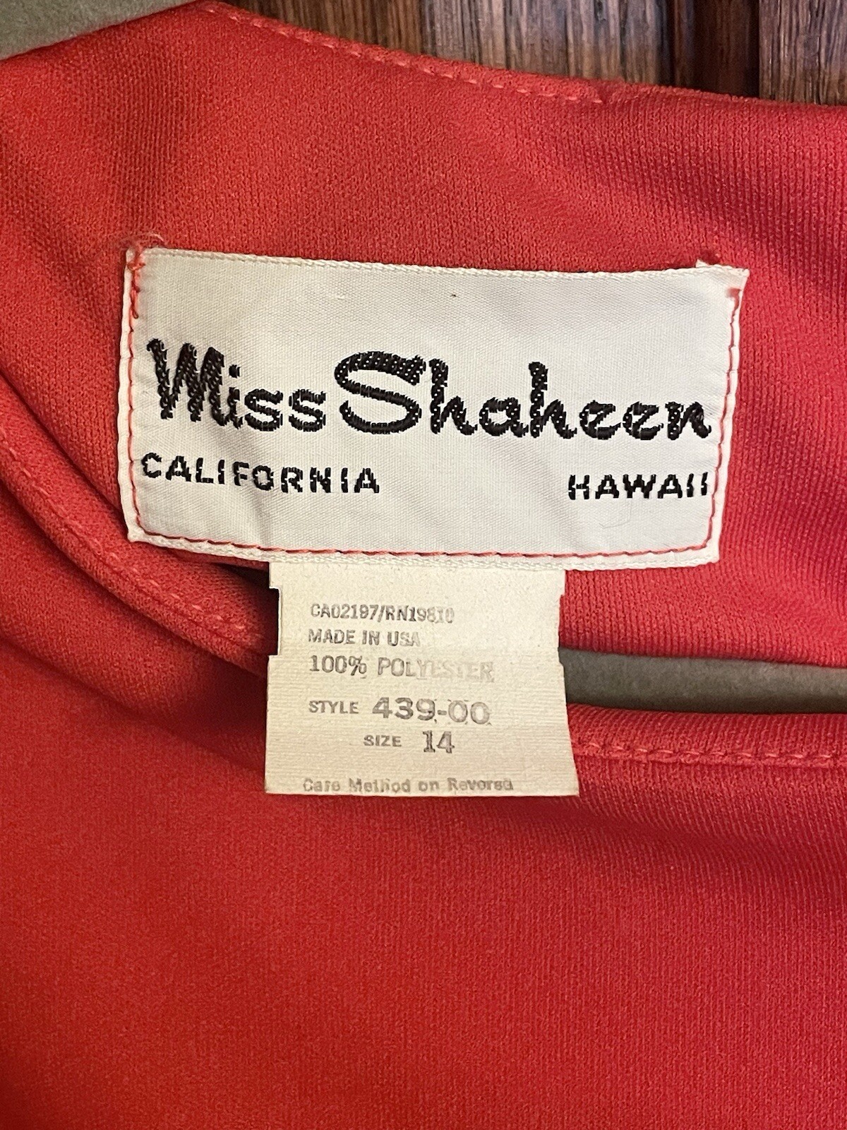 NWT Miss Shaheen Hawaii Cali 2 Pc Skirt Set Outfit Orange Floral Print Size 14