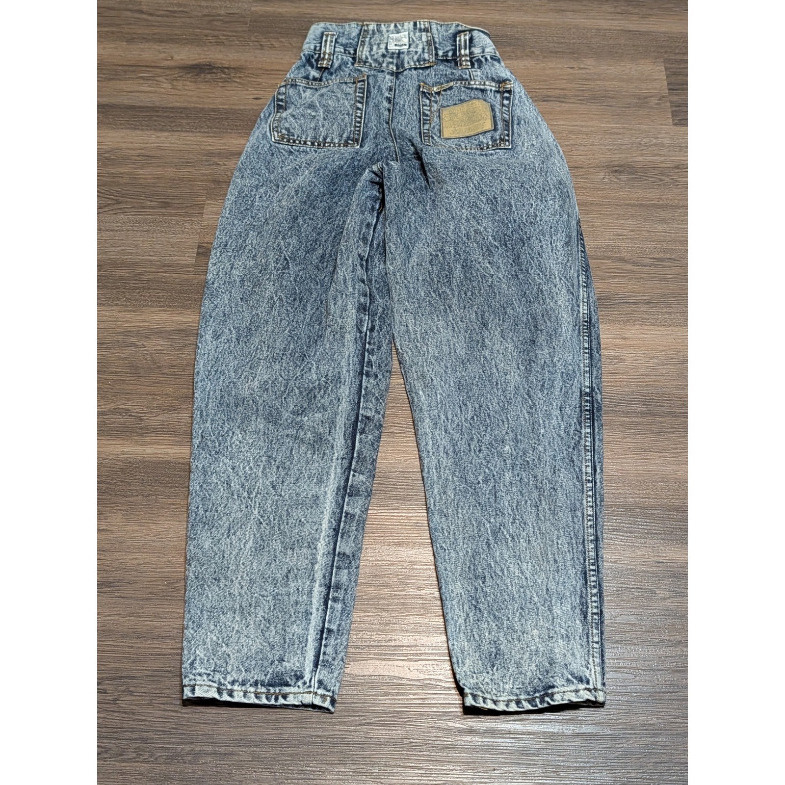 Vintage Jordache High Rise Mom Jeans Blue Acid Wash Pleated Tapered Size 5/6