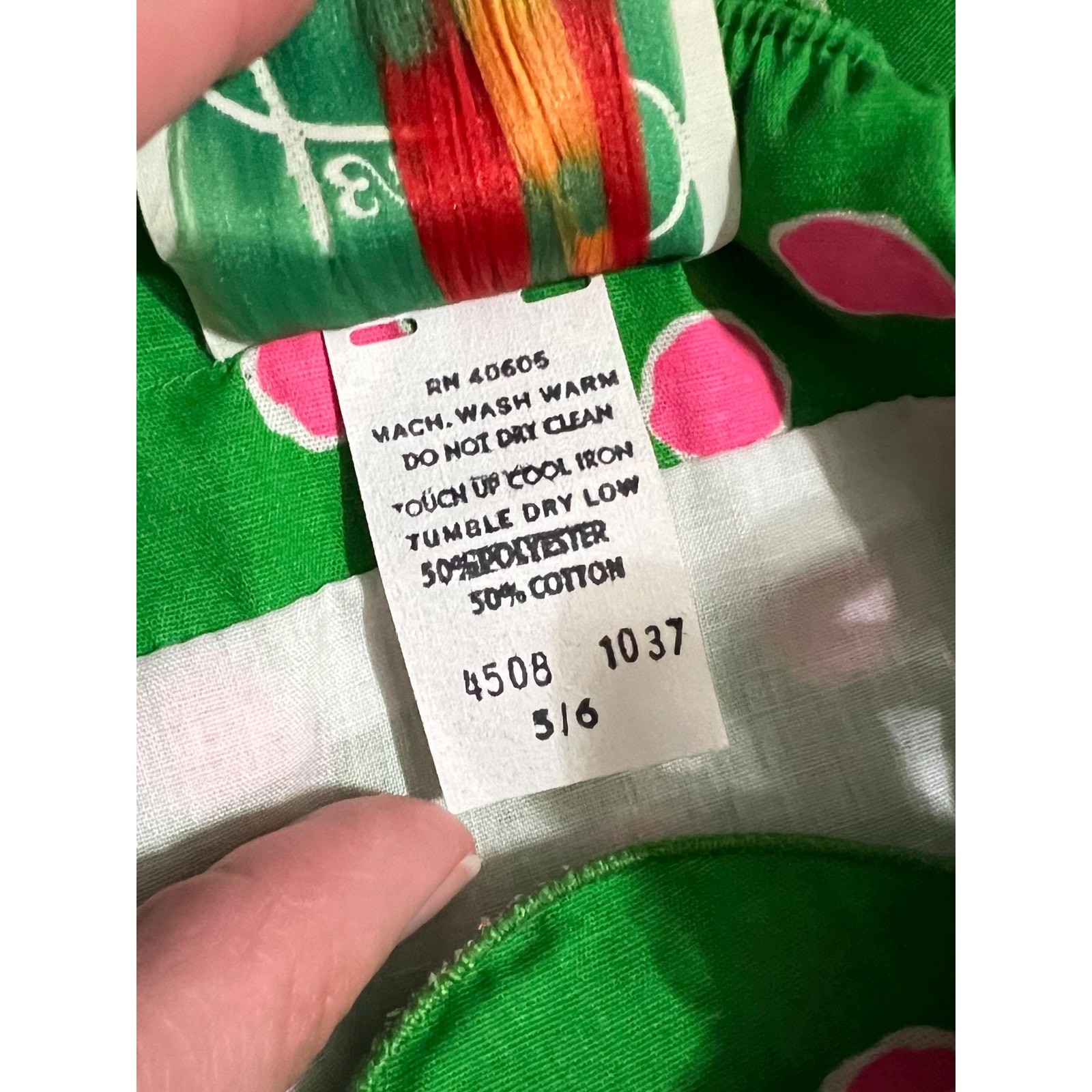 Vintage 60s 70s Green & Pink Polka Dot Tank Sundress Colorful Retro Mod Size S