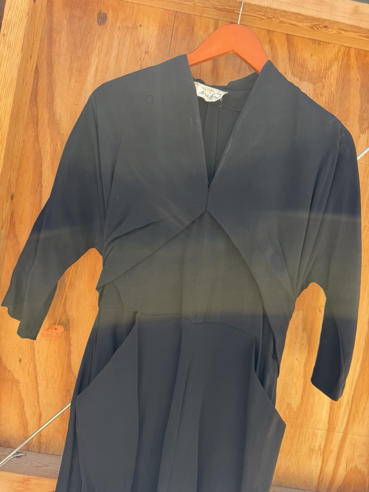 Women’s 1940s Vintage Lora Lenox Black Dress