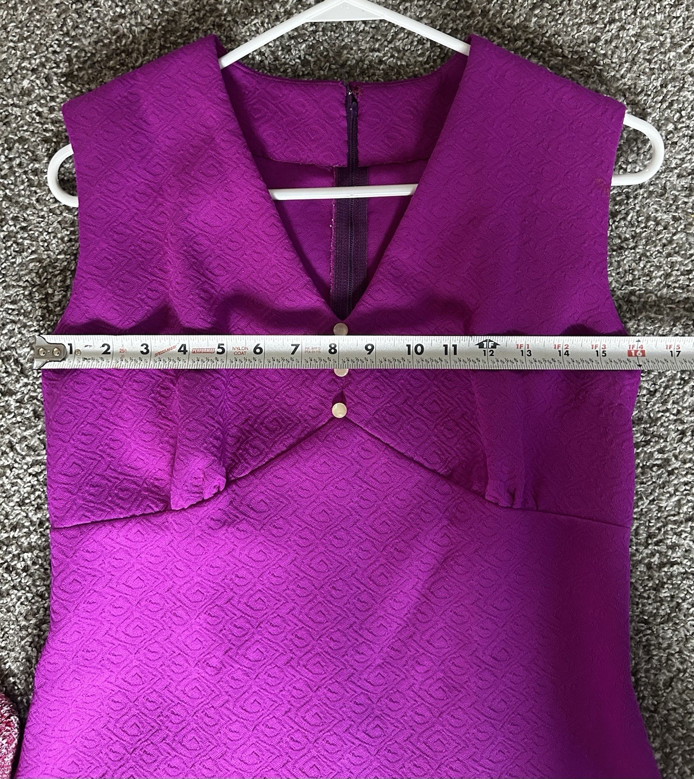 Beautiful V Neck Purple Dress. Size And Brand Unknown. See photos