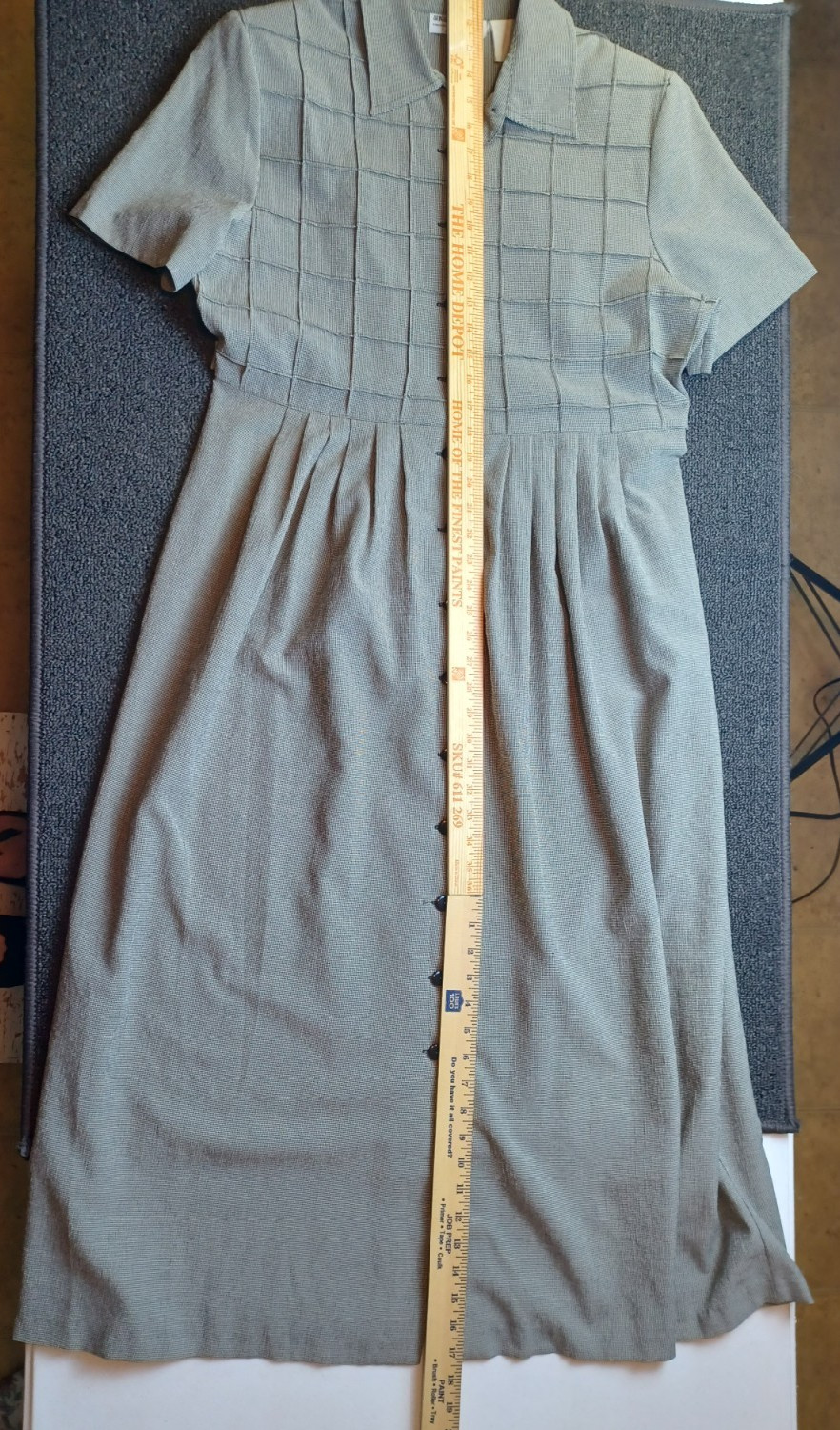 Sunshine Starshine Vintage Xl 80s/90s Maxi Tie Back Dress black and white check