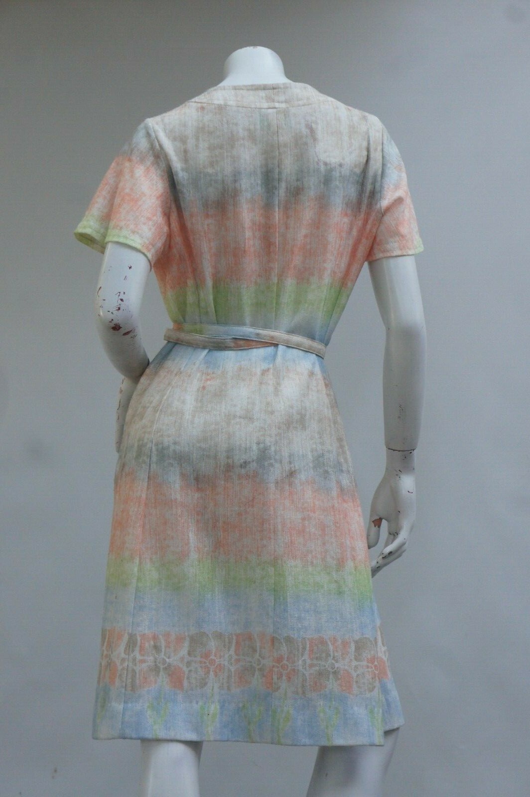 Vintage 50s Belted Sheer Dress By Berkshire