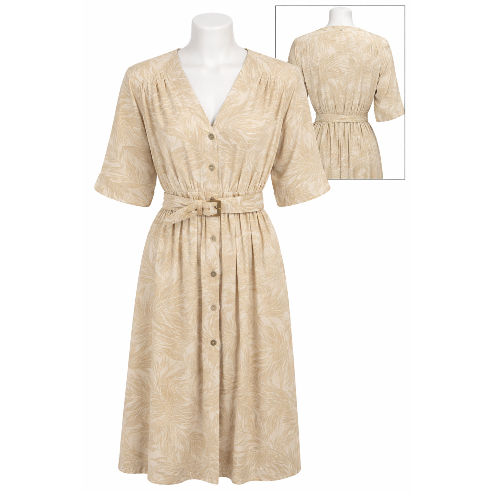 Wedding Guest Dress Union Made 80s Tropical Island Midi Dress Belted 14
