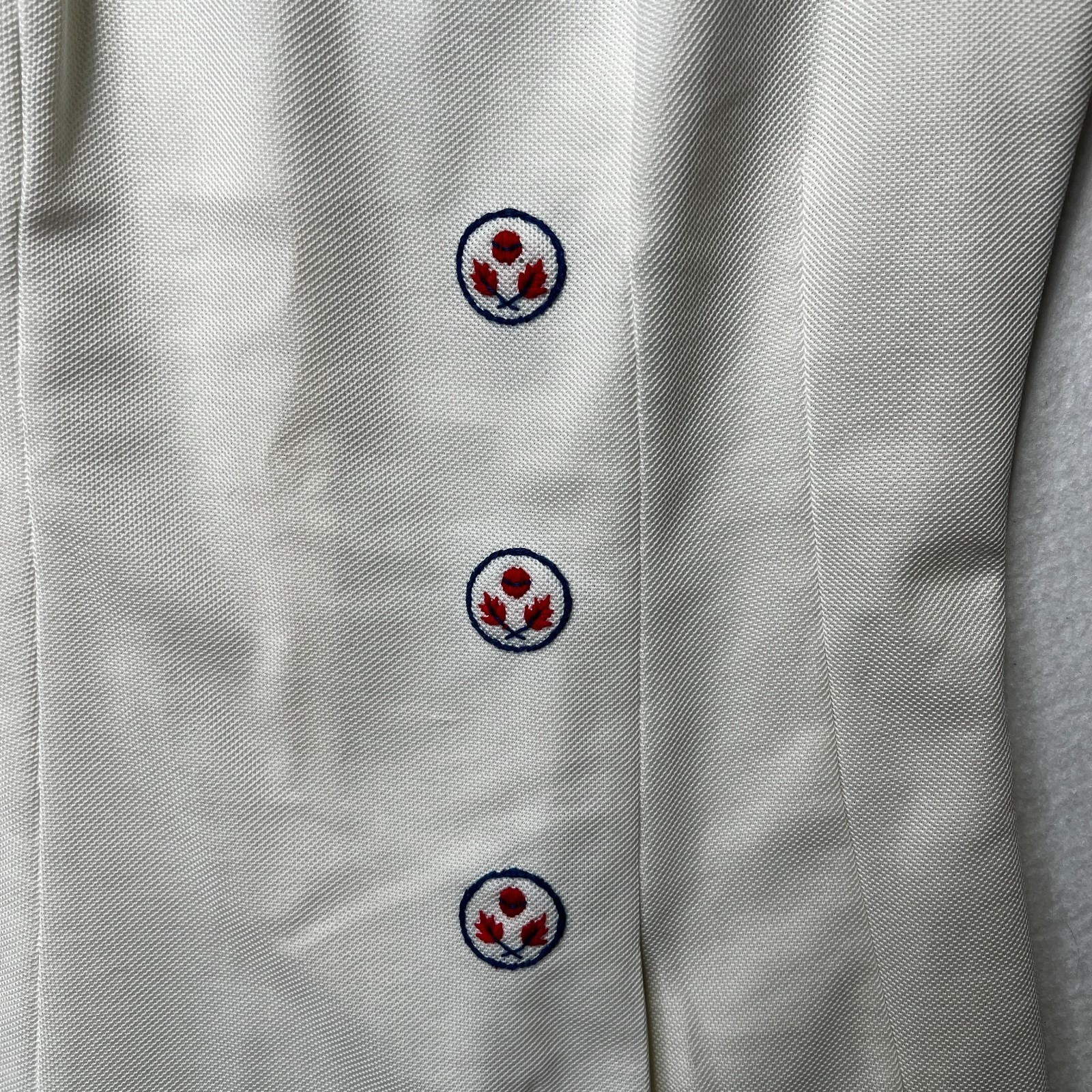 Vintage The All Whites Tennis Dress Canada Patch Sleeveless Pleated White 90s XS