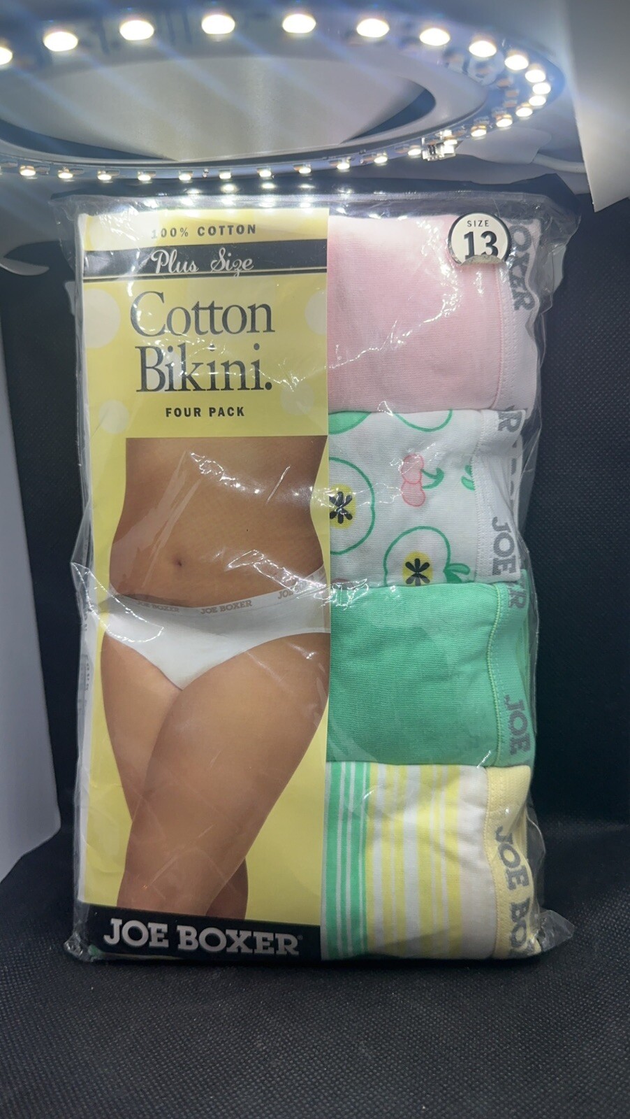 Vintage NOS Joe Boxer Cotton Bikini Four Pack Size 13 Rare Sealed
