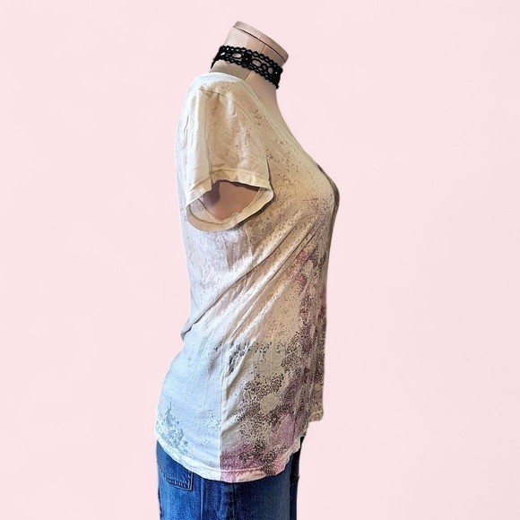 Vintage Calvin Klein soft cream cap sleeve top