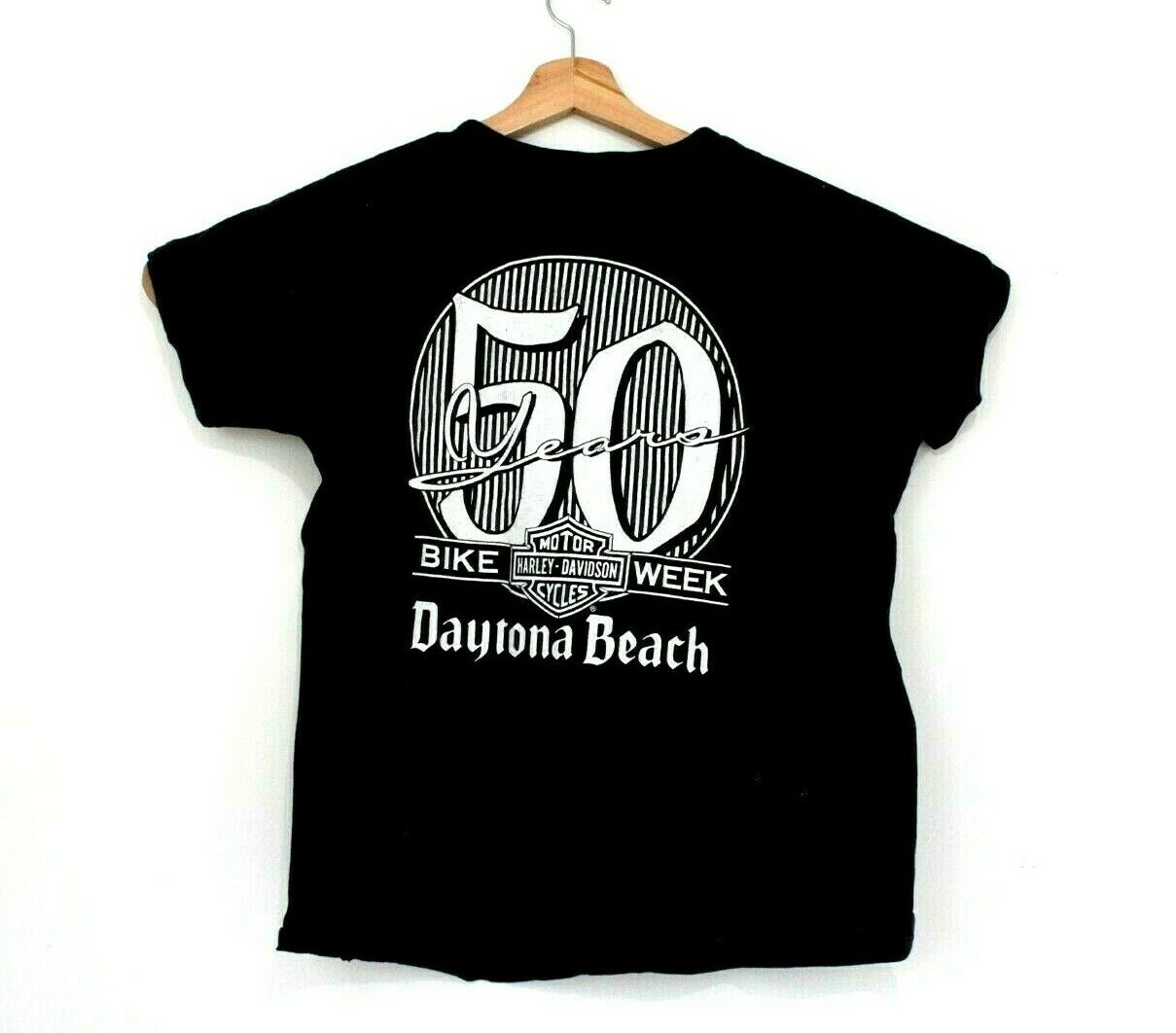 Harley Davidson Vintage LG 3D Emblem 1990 Womens Rose 50 Years Daytona Beach USA