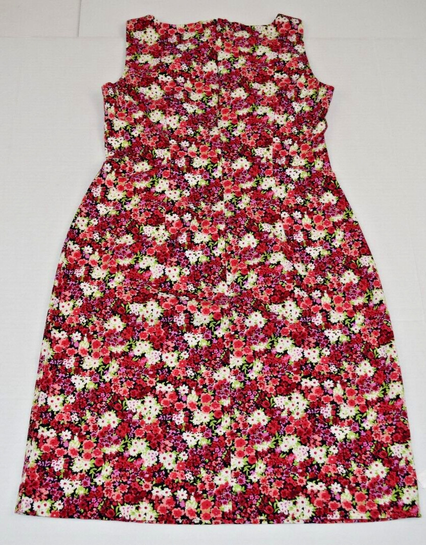 Vintage Mini Dress CDC Size S/M 90s Black Cherry Red White Green Floral Cotton