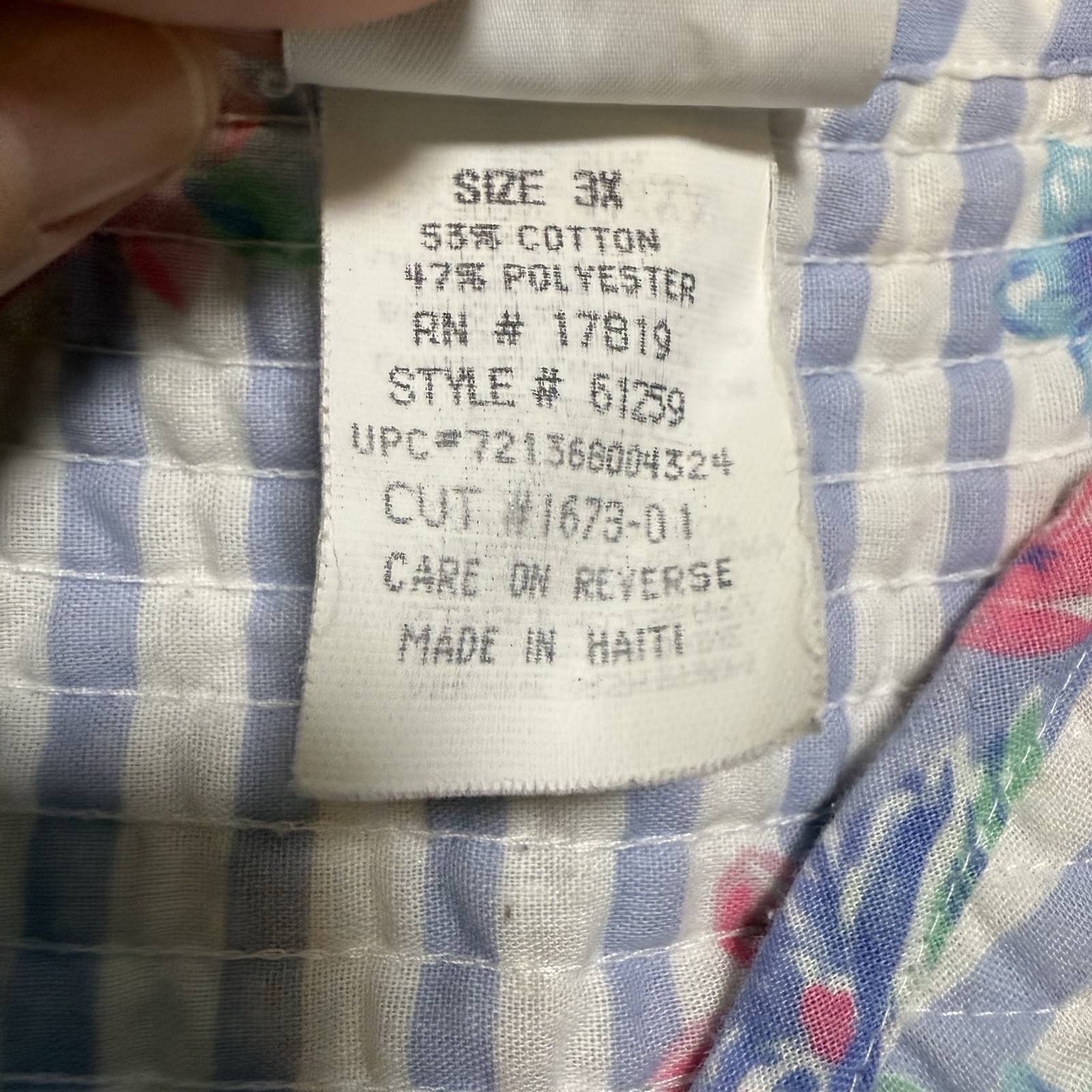 VTG Simply Basic Nightgown Sleepwear Floral Pearl Snap Short Sleeve 3x Plus