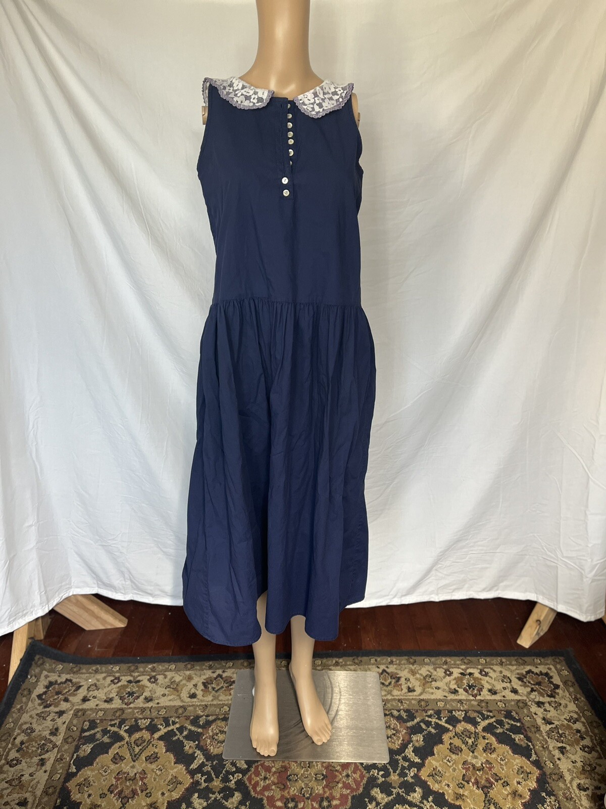Vintage 1980’s You Babes II Dress Cottage Core Buttons Sleeveless S/M