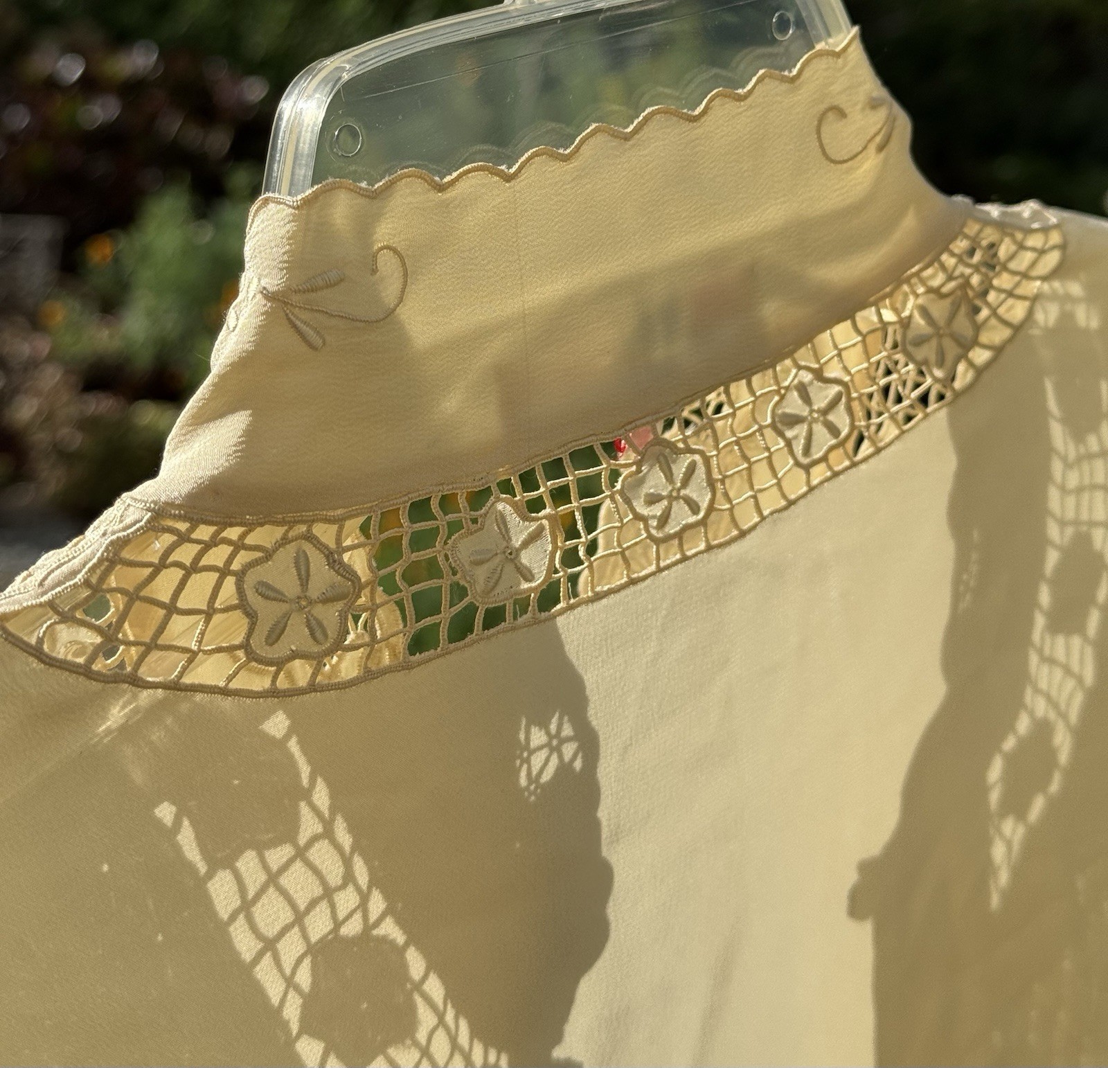 VTG Silk Master Hand Embroidered Chinese Blouse Mandarin Collar Size 36 Unworn