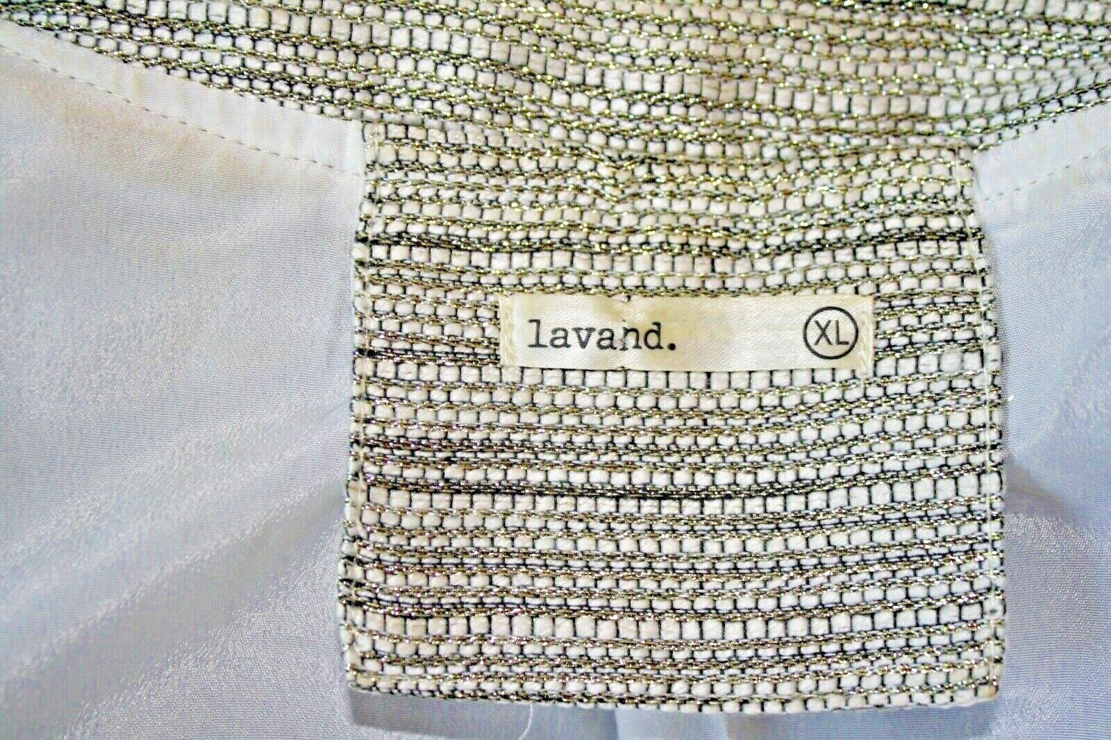 Lavand Vintage women XL jacket grey w/ metallic silver/gold threads throughout.