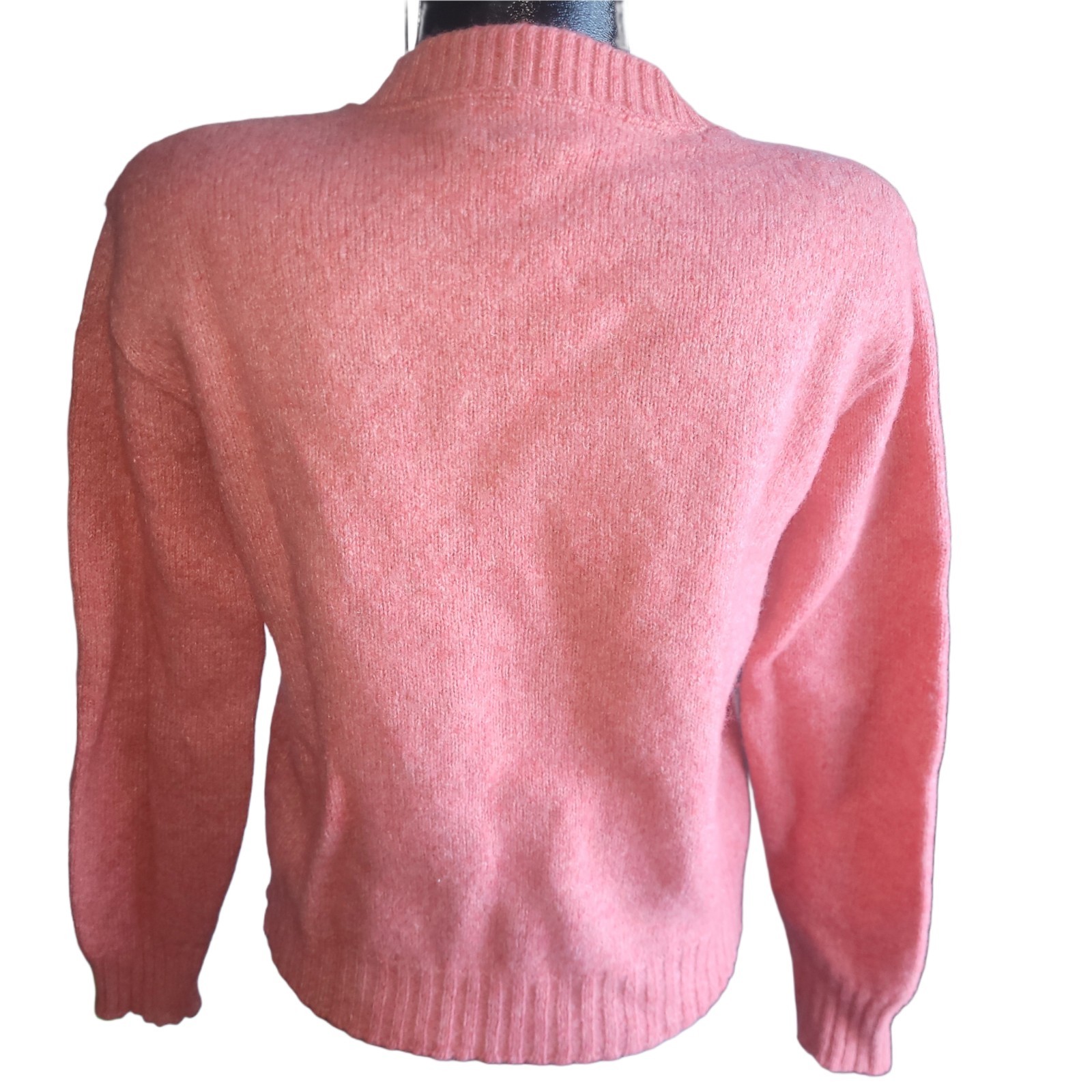 McGregor Royal Clan Vintage Pink Shetland Wool Blend Crew Neck Sweater L
