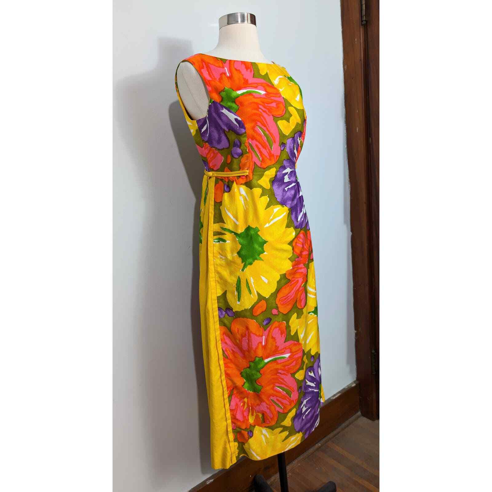 Kalama Fashions Honolulu Yellow Floral Maxi Dress