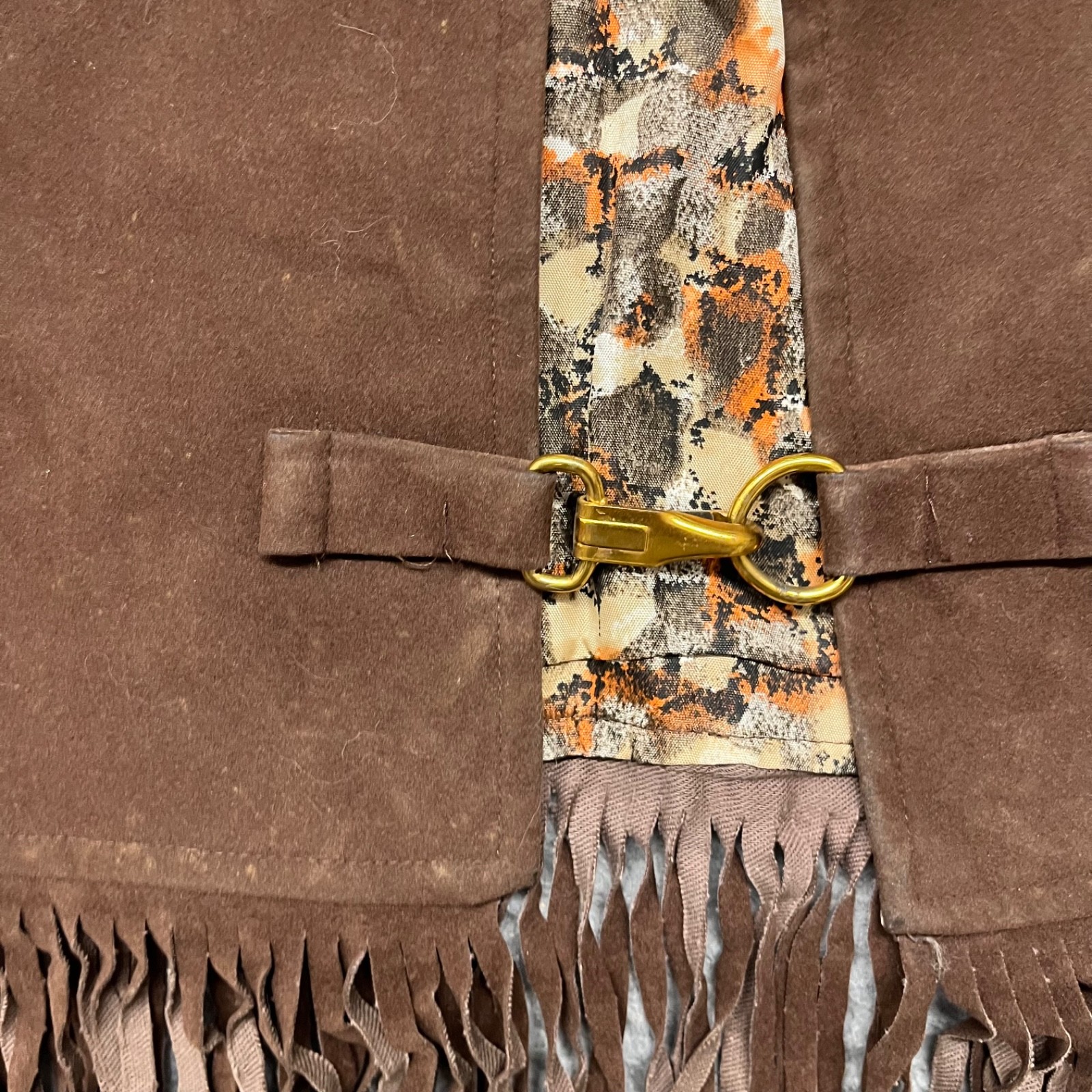 Vintage Fringe Cowgirl Vest Womens S Brown Festival Expressions By Campus