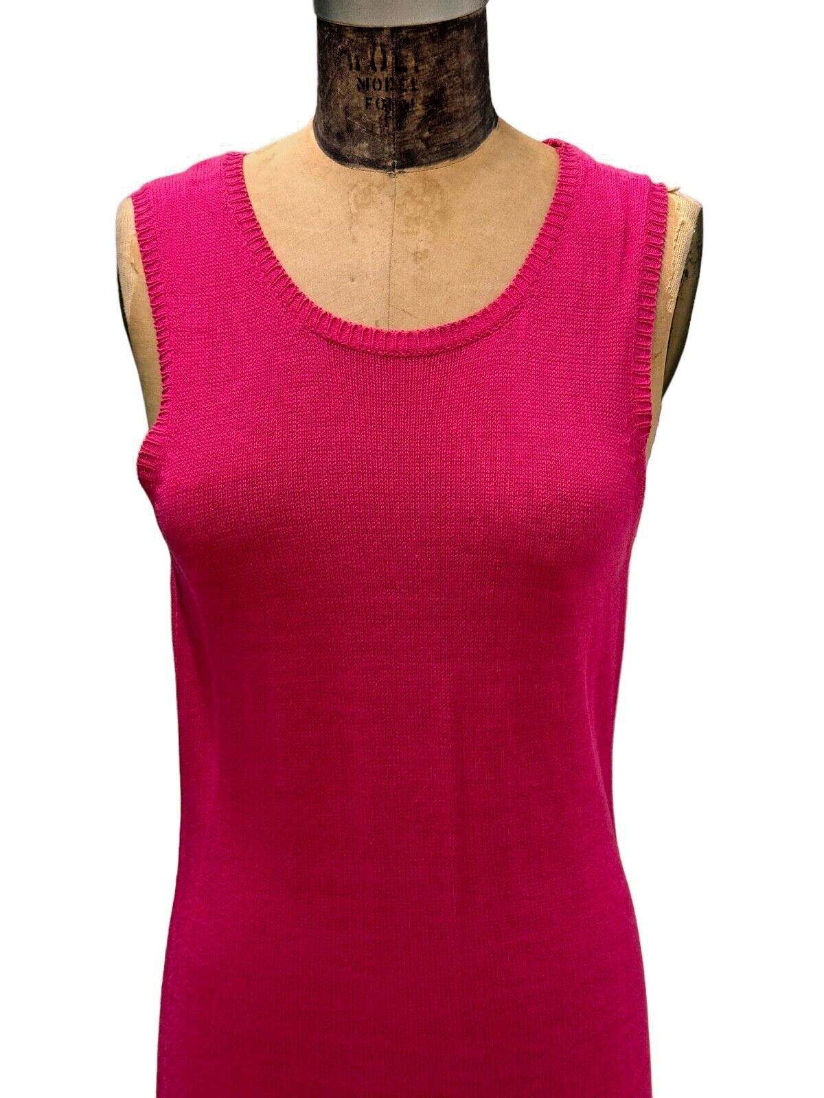 Vintage Nina Charles For Kasper ASL Pink Cotton Knit Dress Med.