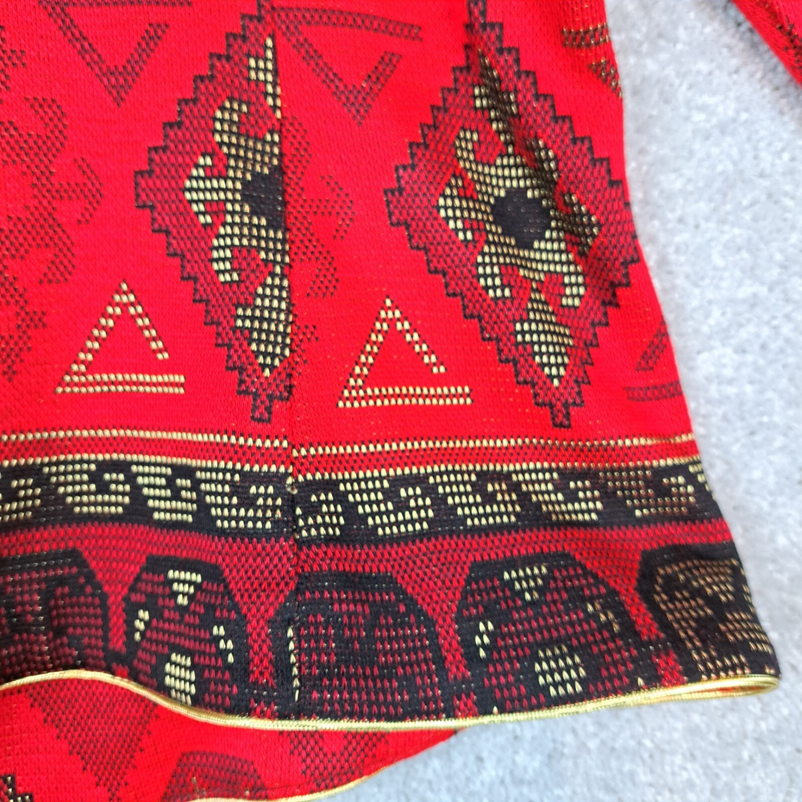 Vintage Tina Barrie Size 18 Black Red Gold Boho Vintage Hippie Retro Y2K Western