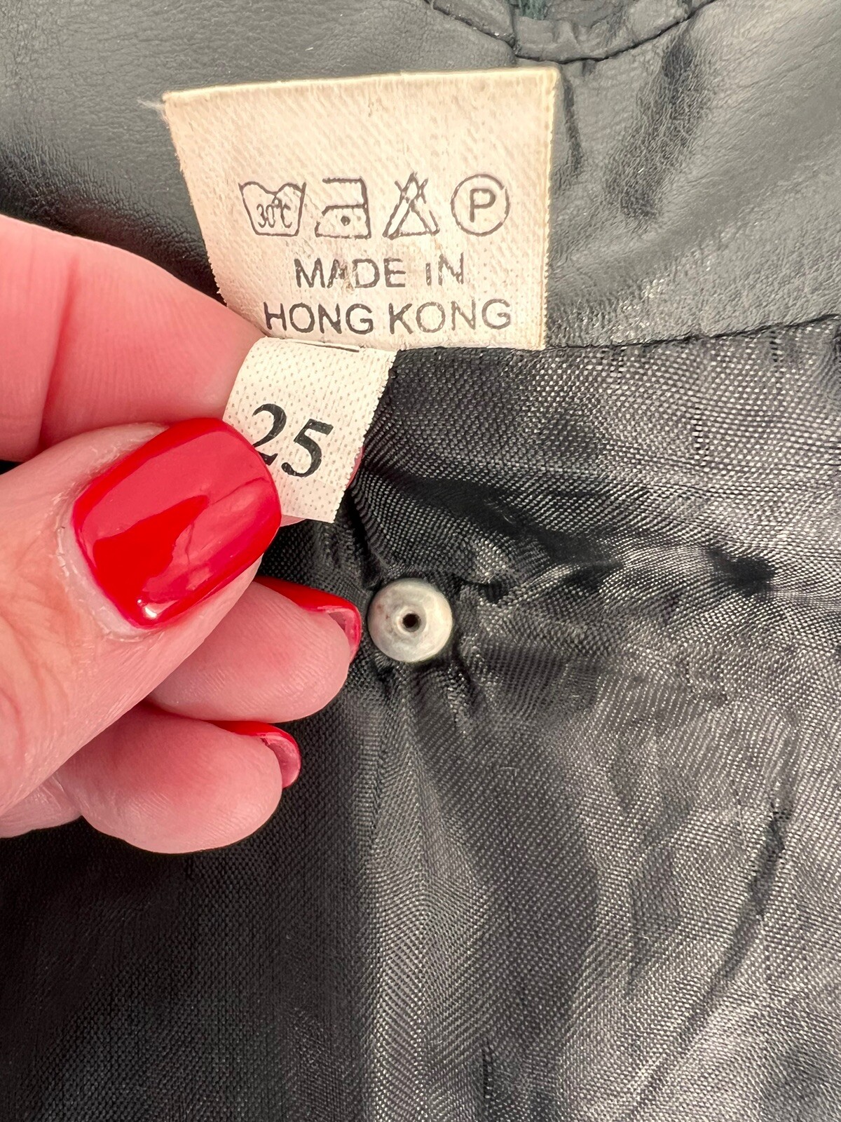 Vintage Mixed Media Mini Skirt Made Hong Kong Vegan Leather Animal print 27″x14″