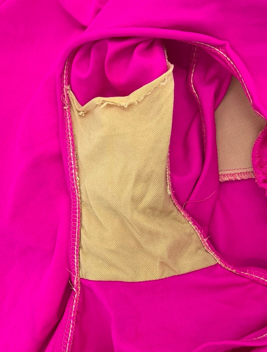 Vintage Rose Marie Reid Skirted Swimsuit Size 16 One Piece Hot Pink USA Made