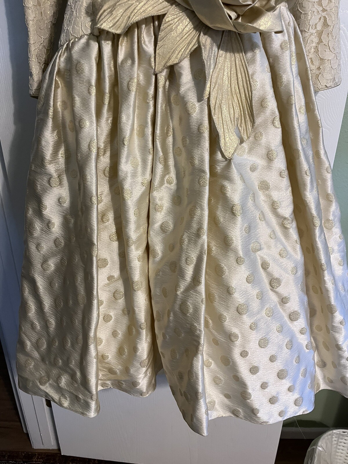 Vintage 1980’s Eugene Alexander Party Prom Dress Cream Size 8